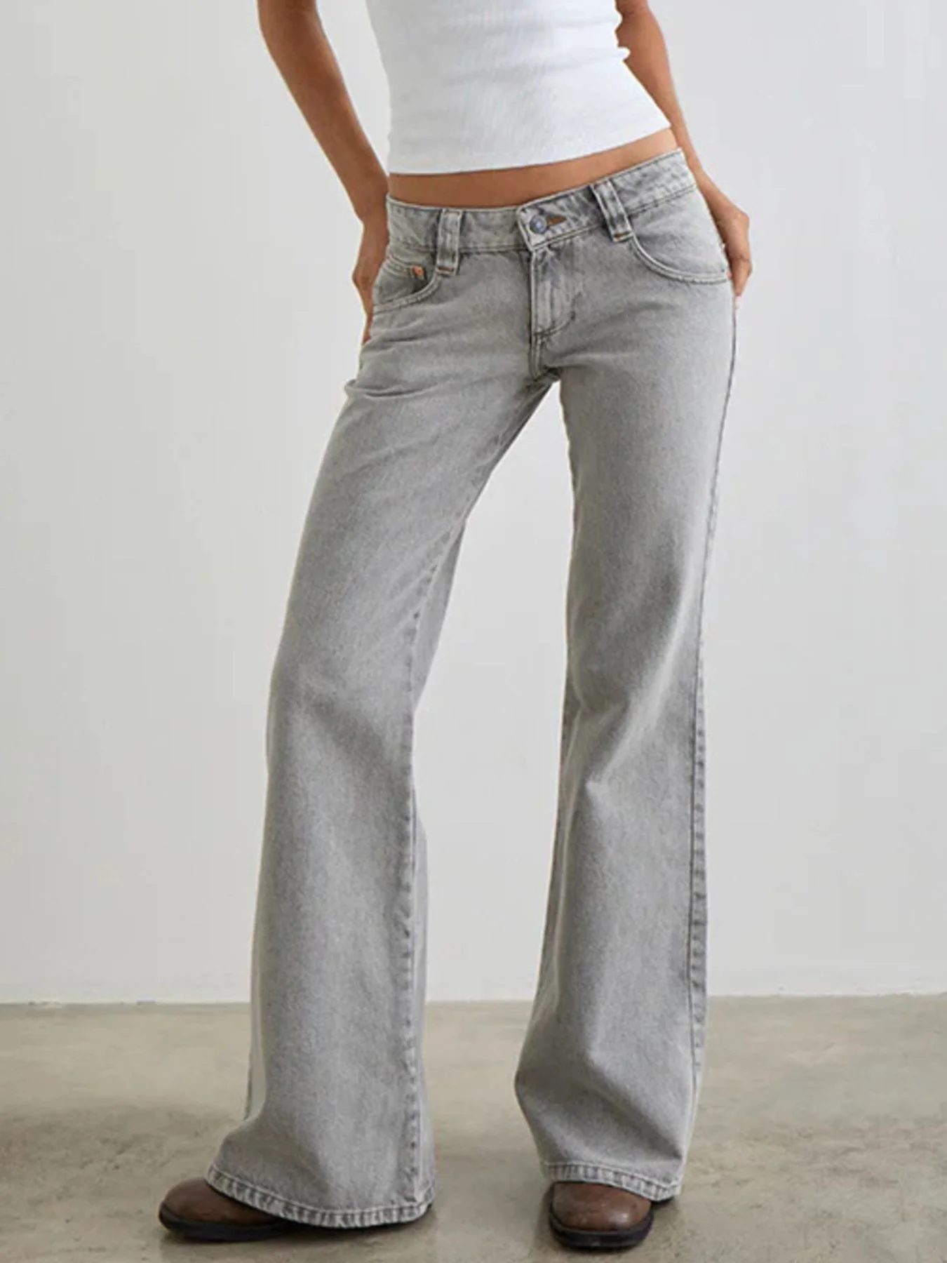 Low Rise Flare Leg Jeans - Image 2