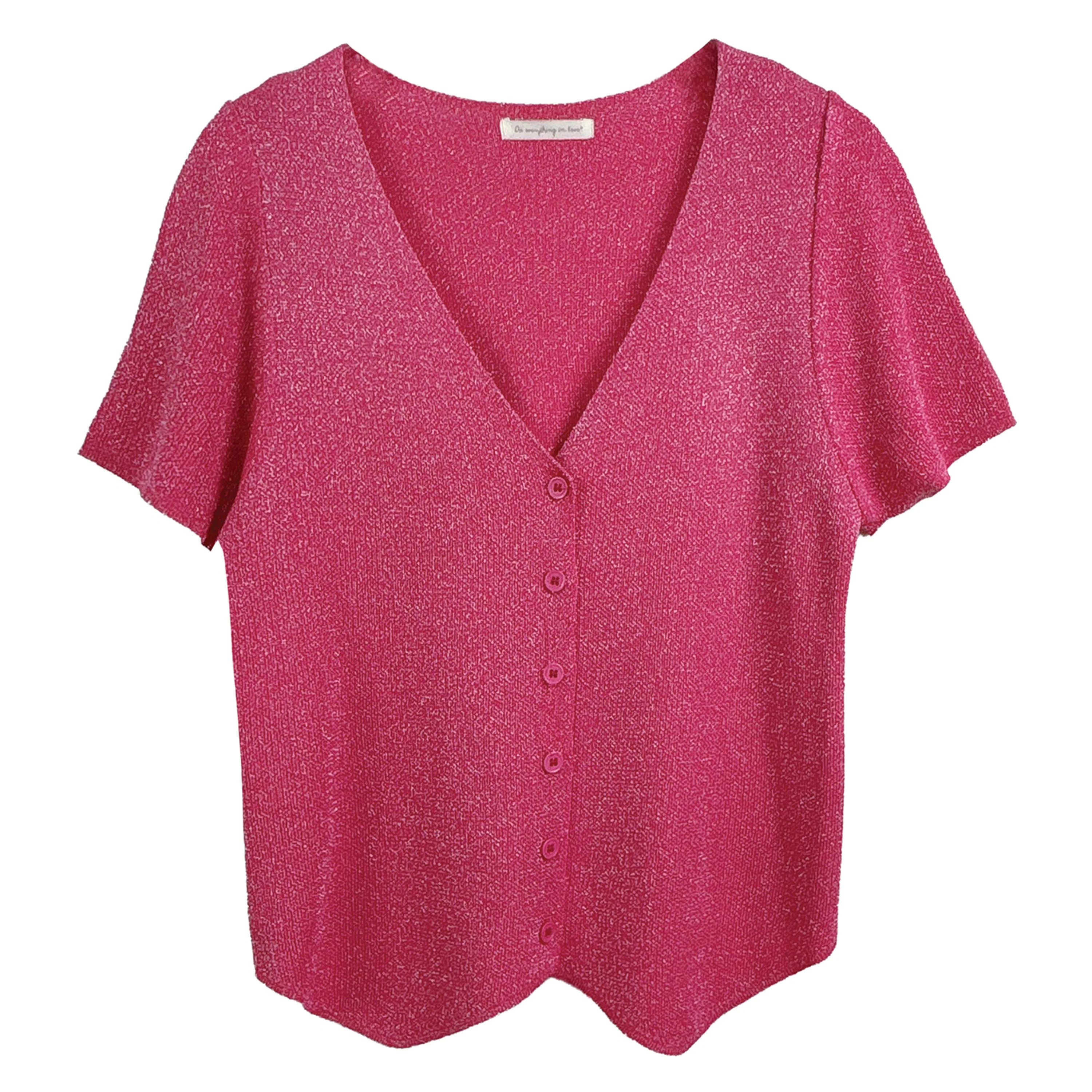 Lurex Short Sleeve Cardigan - Image 7