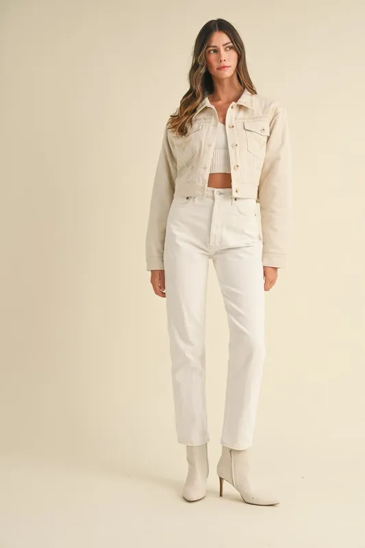MABLE Embroidered Quilted Cropped Jacket - Image 13