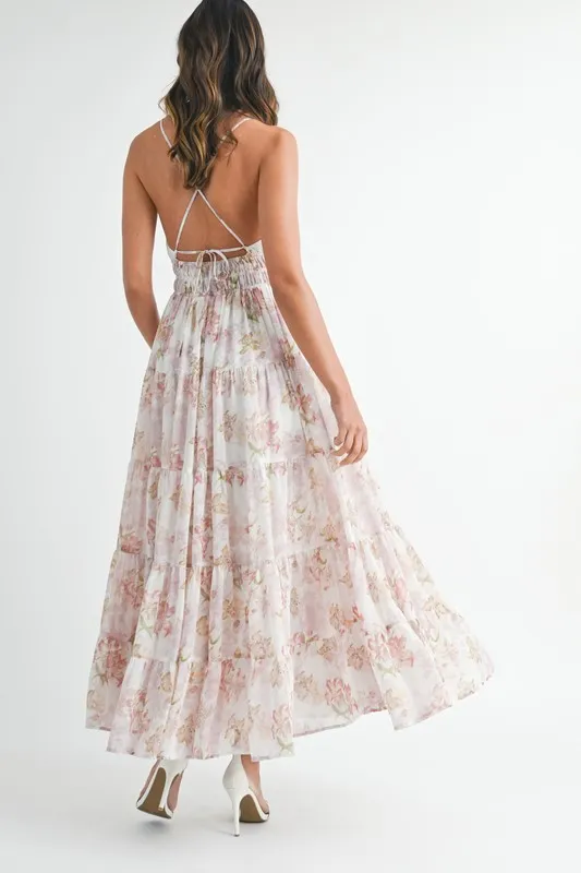 MABLE Floral Print Tiered Cami Maxi Dress - Image 6