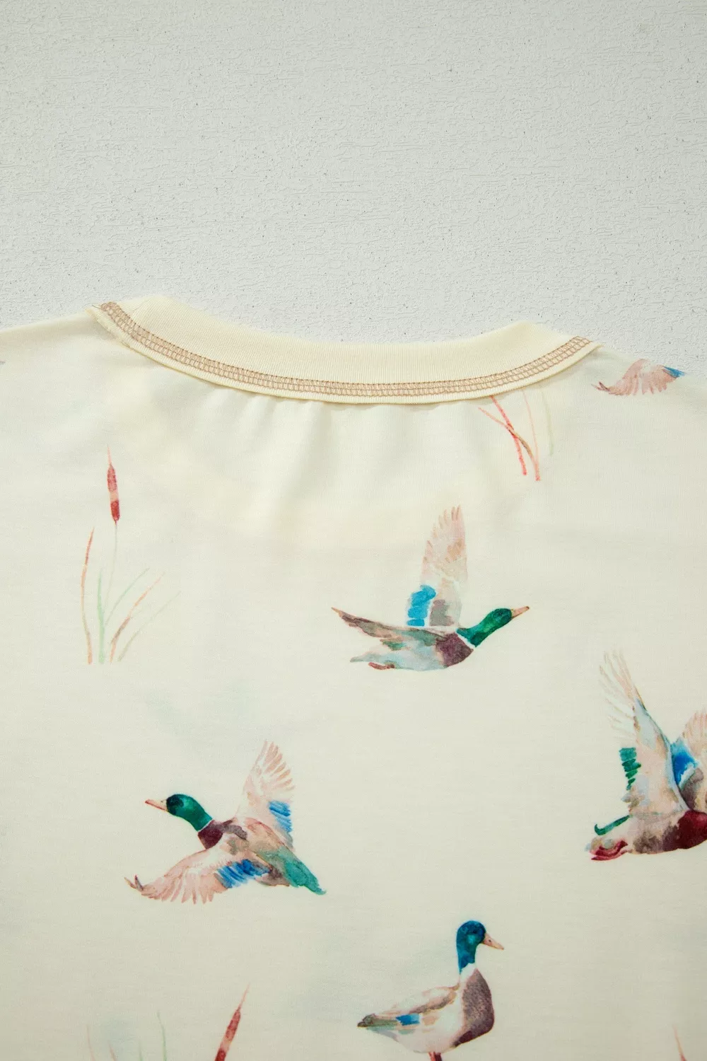 Mallard Duck Print Oversized Tee Drawstring Short Set - Image 6