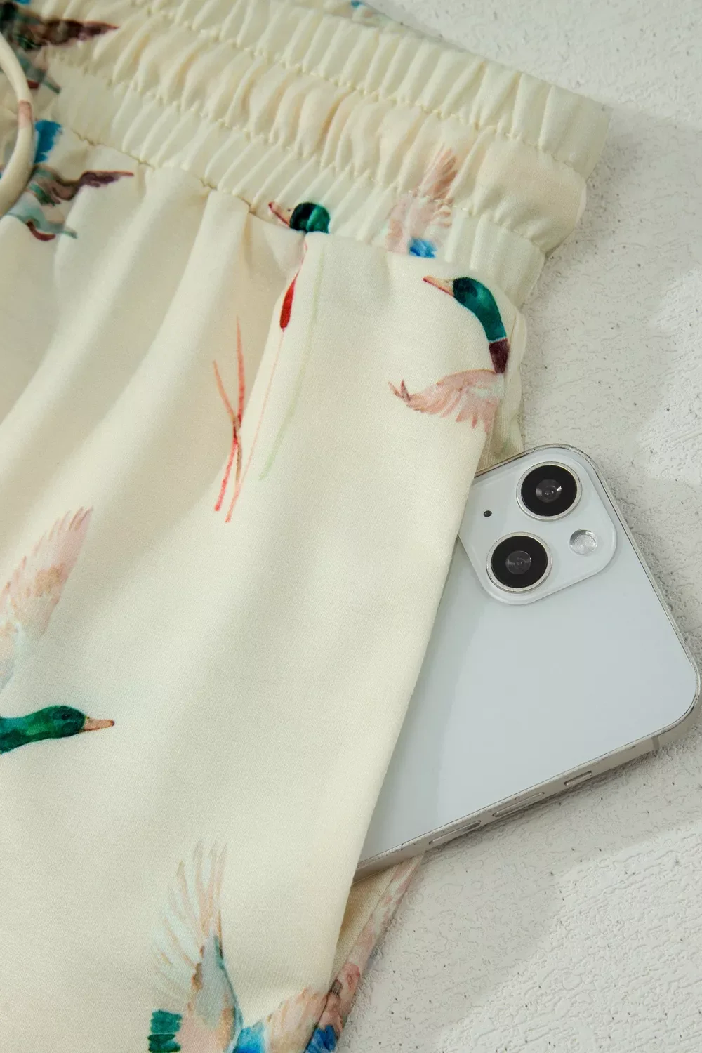 Mallard Duck Print Oversized Tee Drawstring Short Set - Image 8