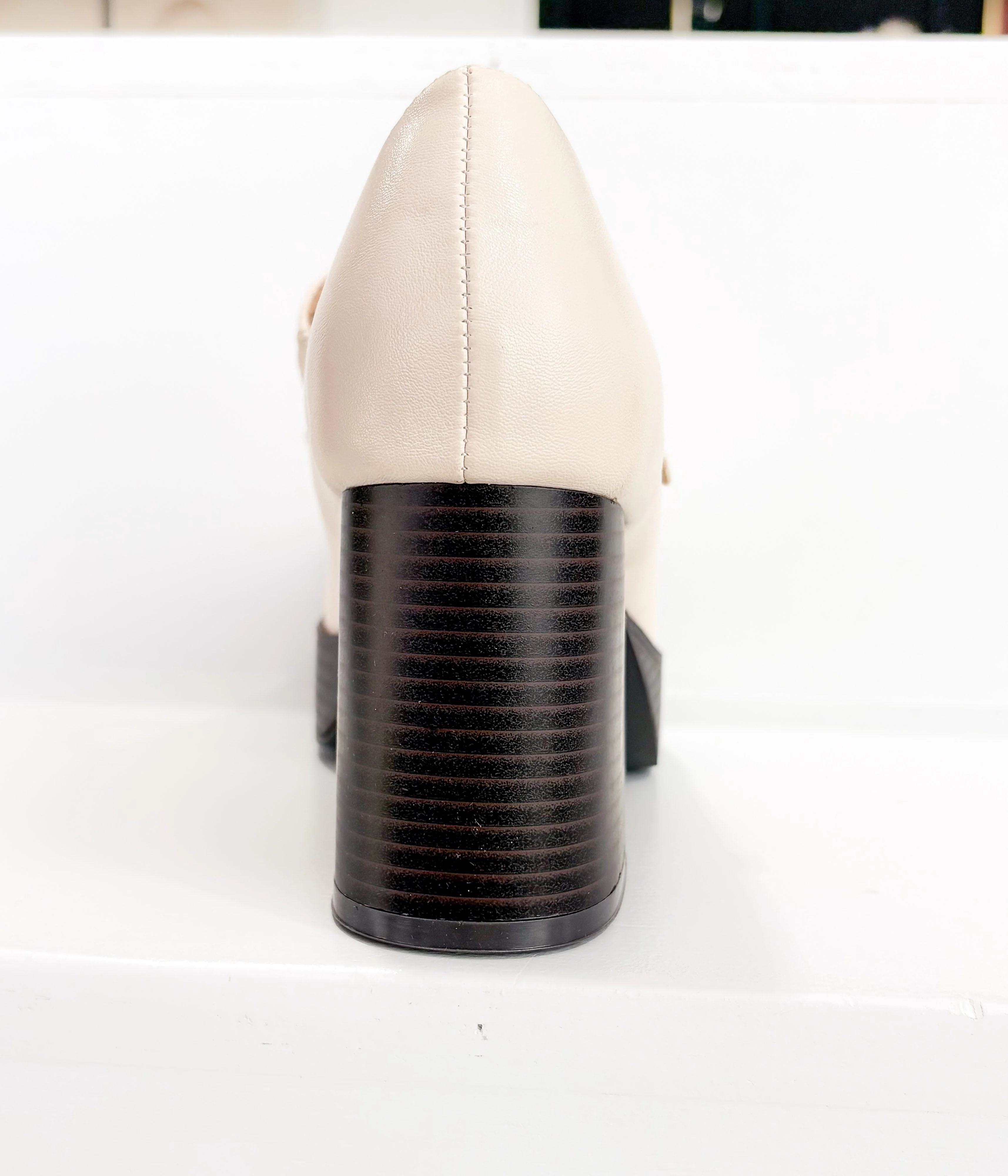 Matilda Platform Heel in Bone - Image 11