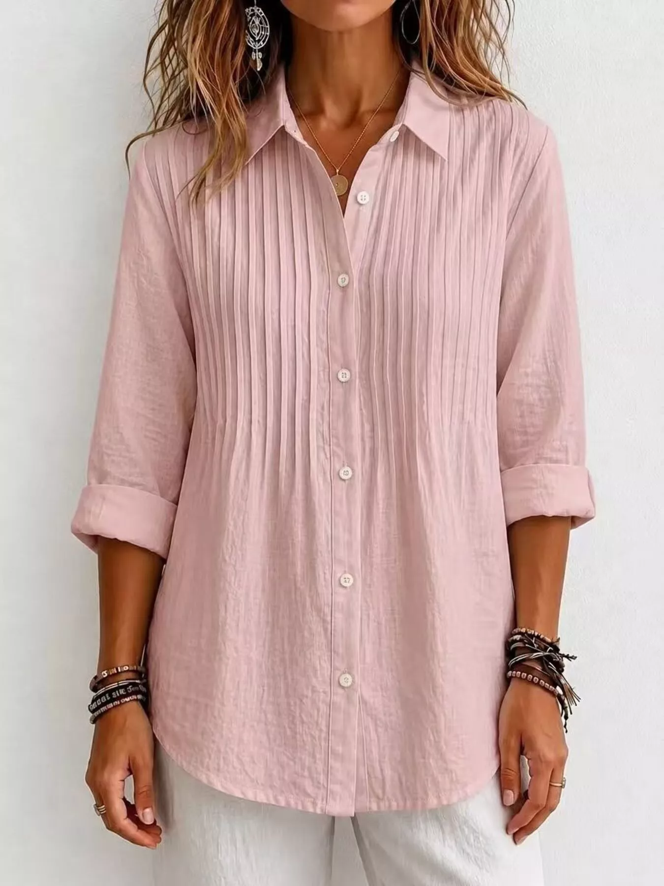 Men's Full Size Button Up Long Sleeve Shirt Plus Size - Image 11