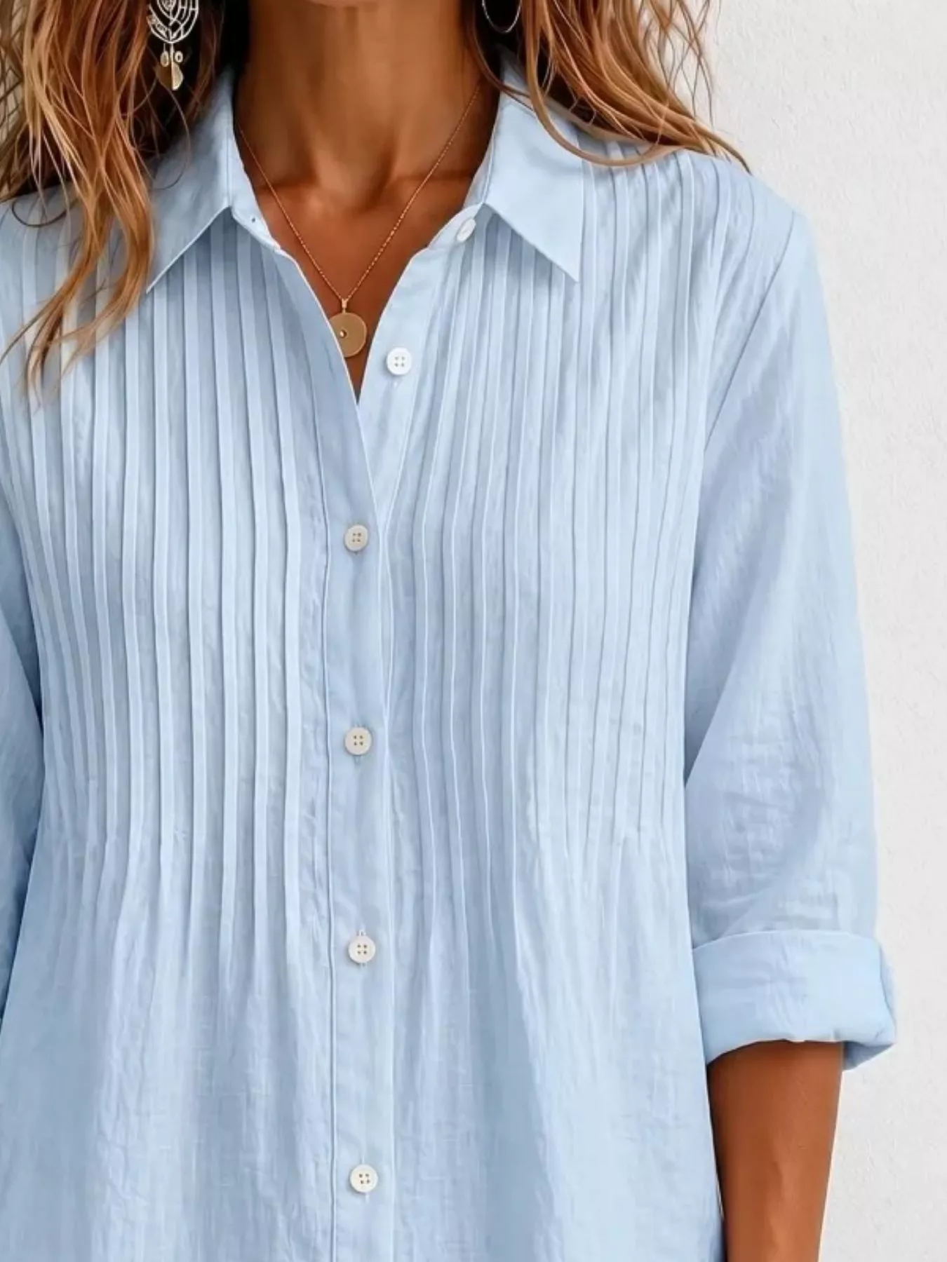 Men's Full Size Button Up Long Sleeve Shirt Plus Size - Image 14