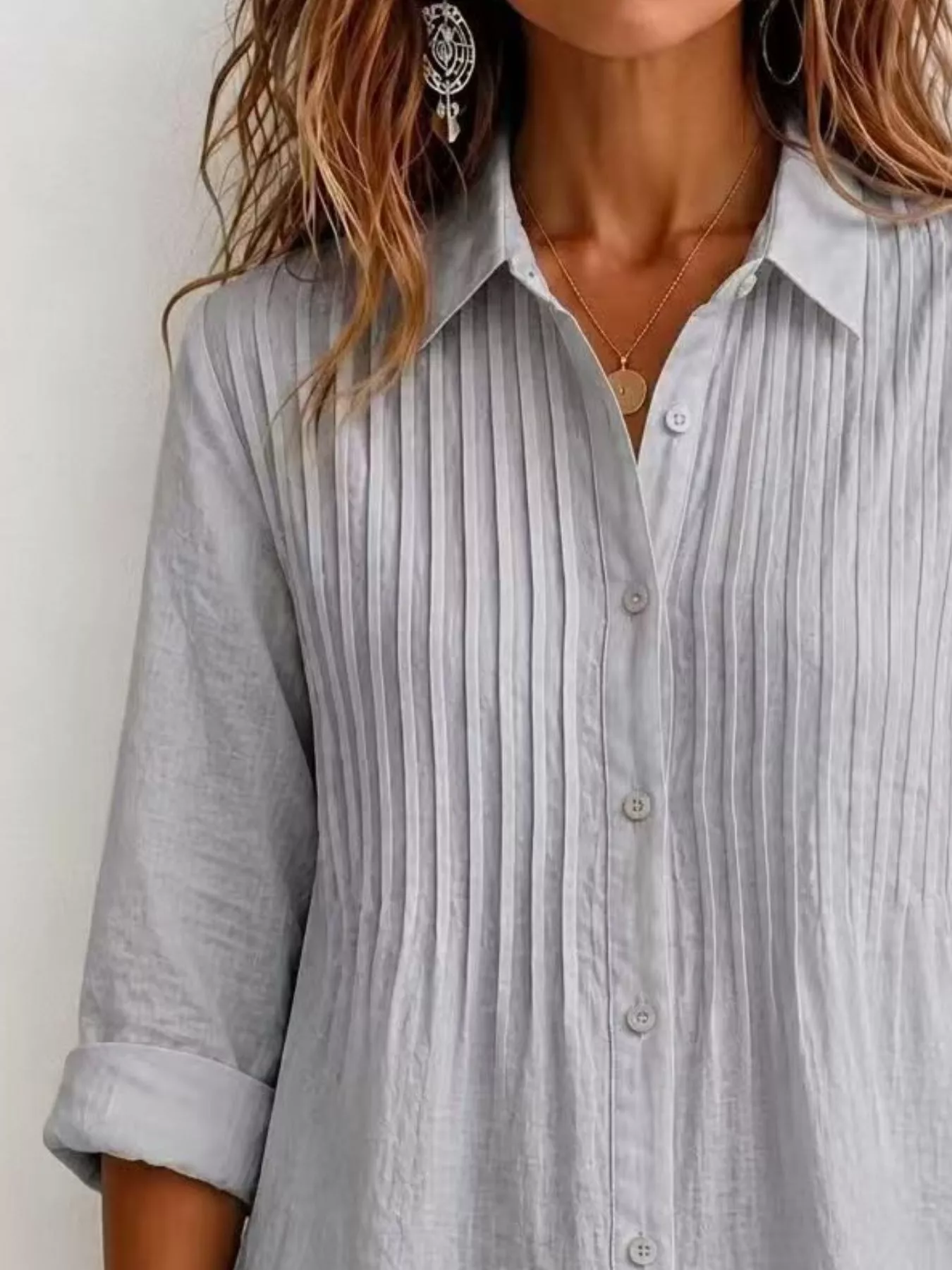 Men's Full Size Button Up Long Sleeve Shirt Plus Size - Image 6
