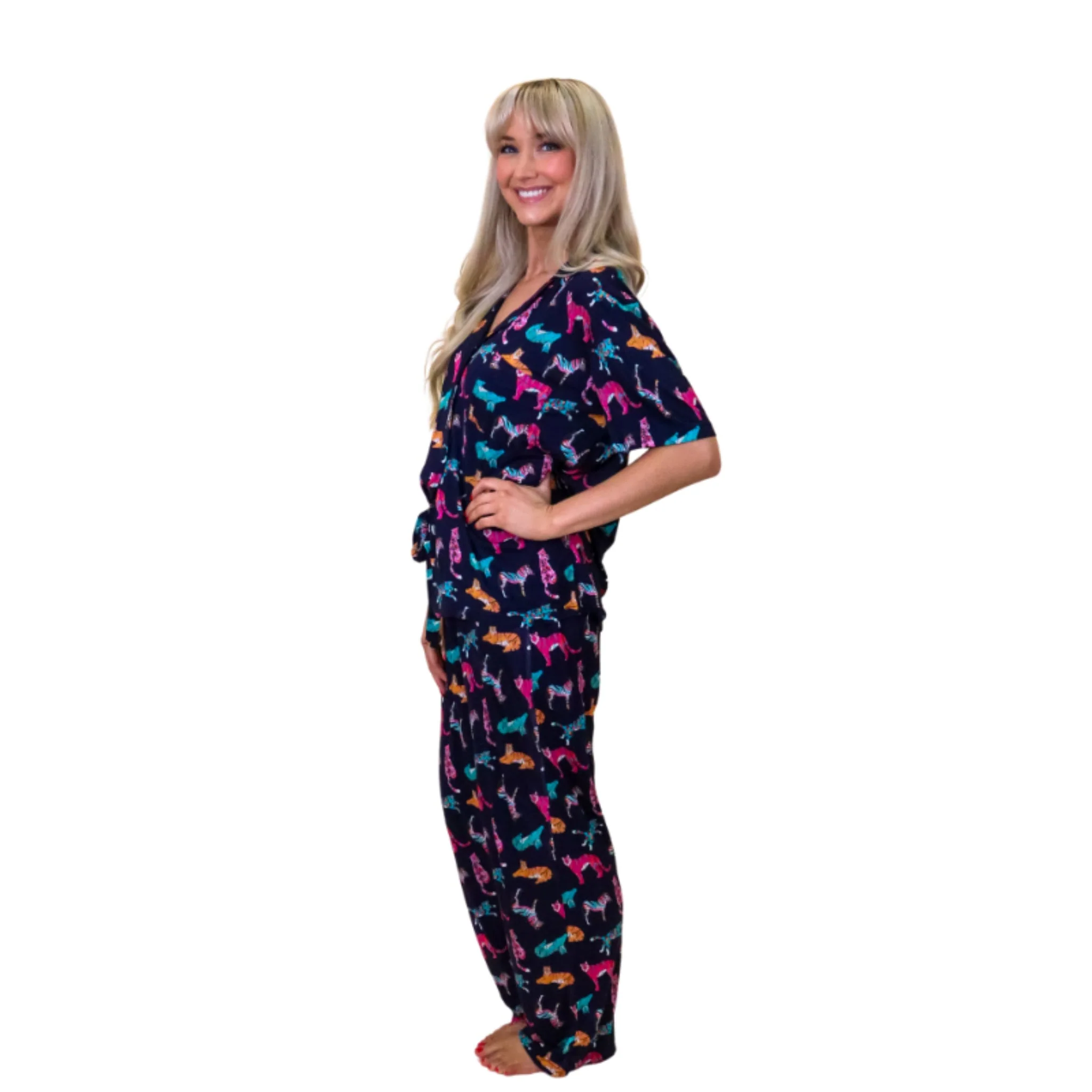 Midnight Roar Bamboo Pajama Set - Image 4