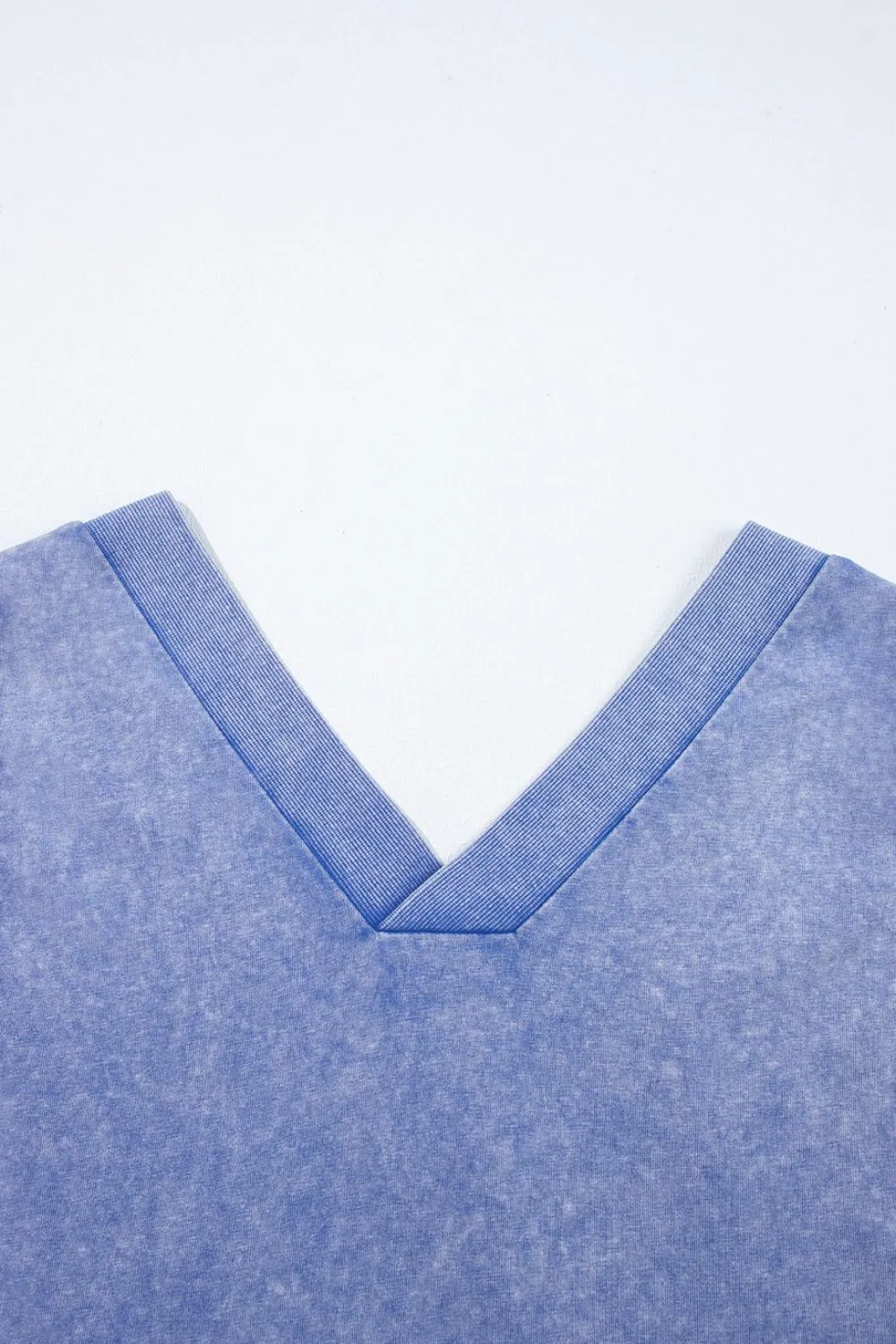 Mineral Wash Pocketed Sleeveless V Neck Loose Romper - Image 5