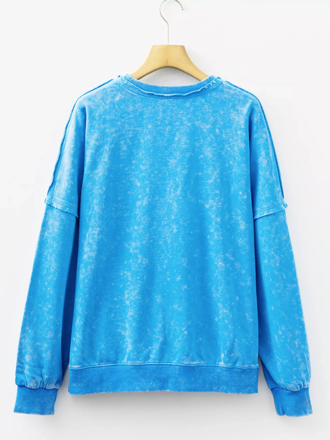 Mineral Wash Raw Seam Double Patched Pocket Sweatshirt - Image 4