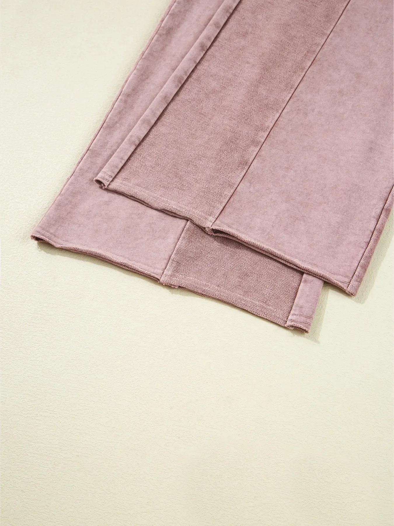 Mineral Wash Tiered Wide Leg Patchwork Drawstring Pants - Image 8