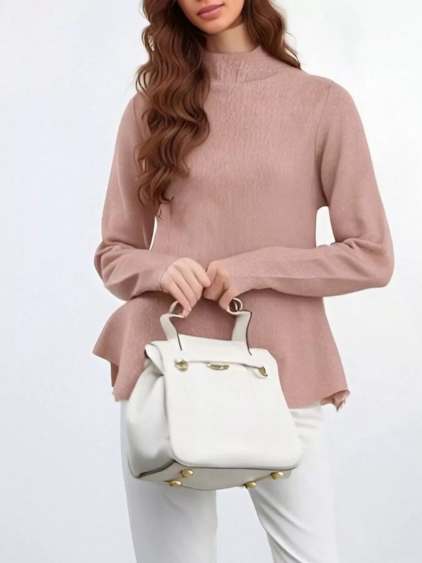 Mock Neck Long Sleeve Sweater - Image 18