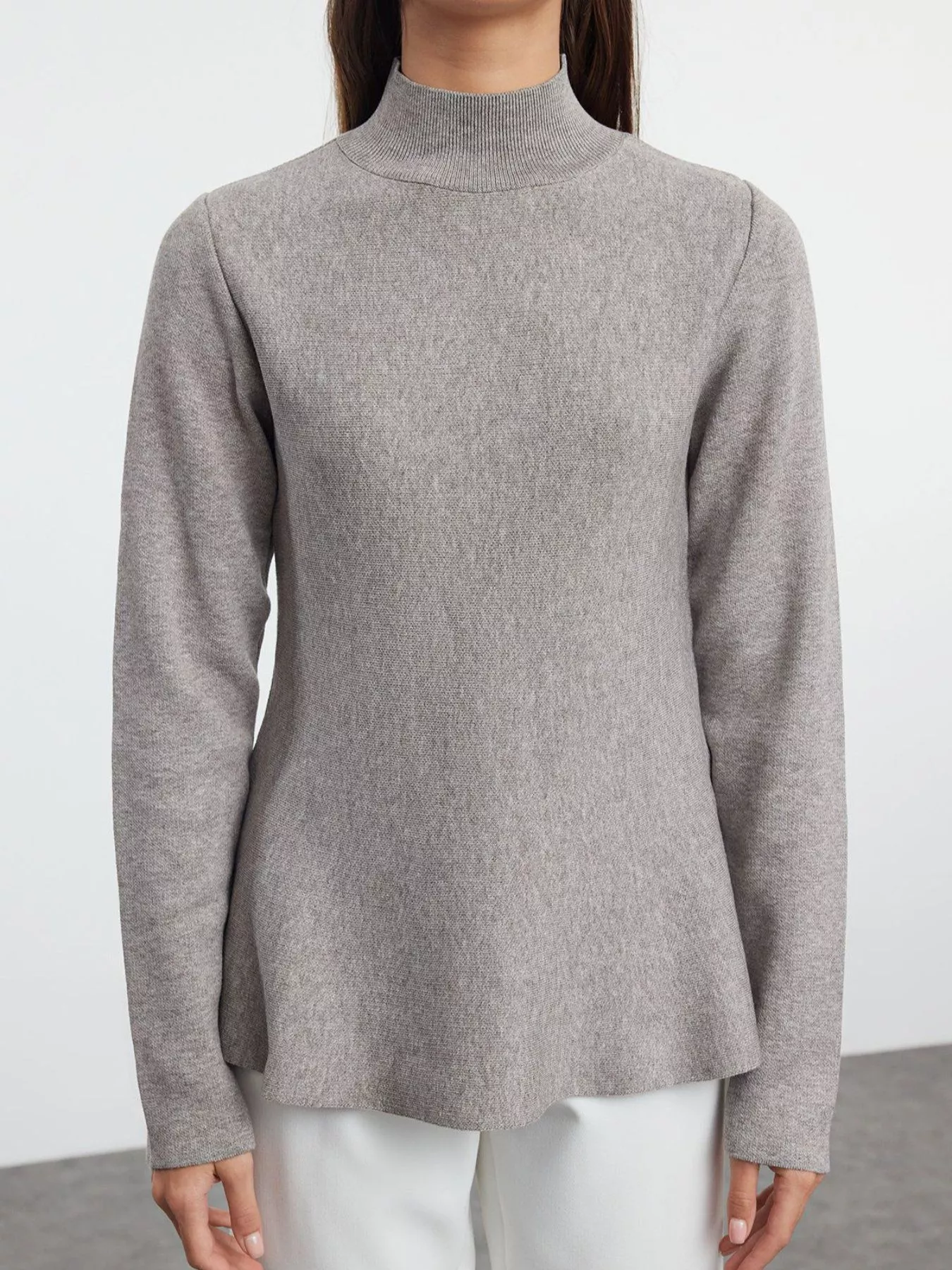 Mock Neck Long Sleeve Sweater - Image 4