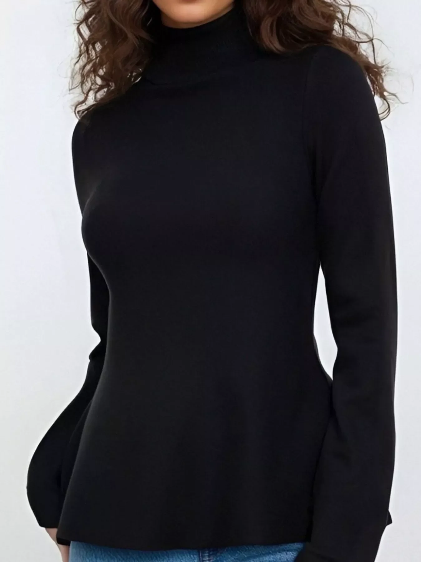 Mock Neck Long Sleeve Sweater - Image 7
