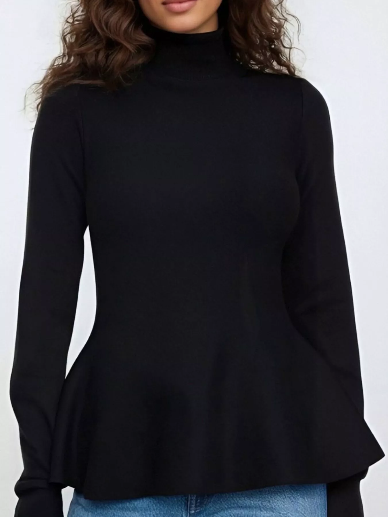 Mock Neck Long Sleeve Sweater - Image 9