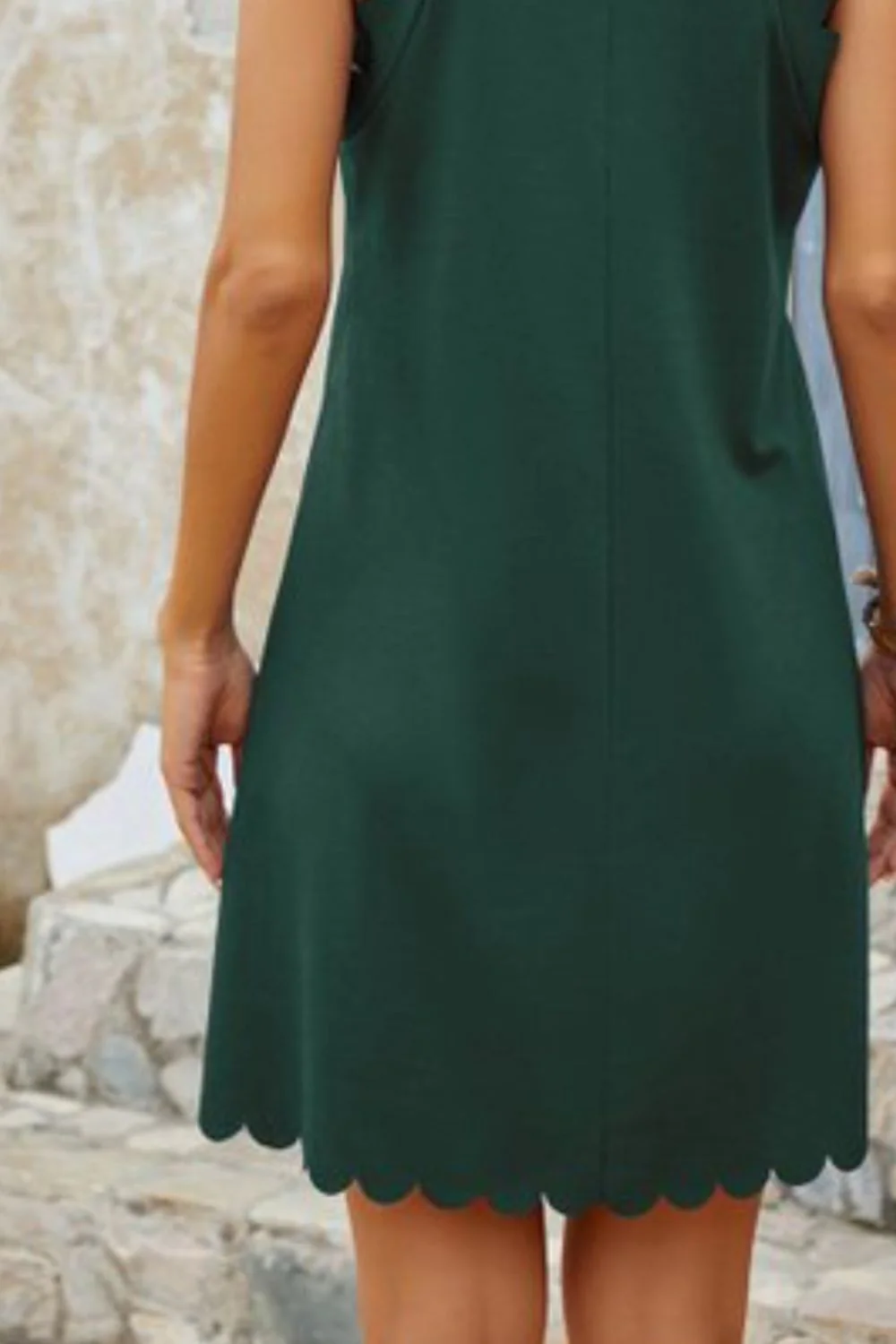 Mock Neck Sleeveless Mini Dress - Image 3