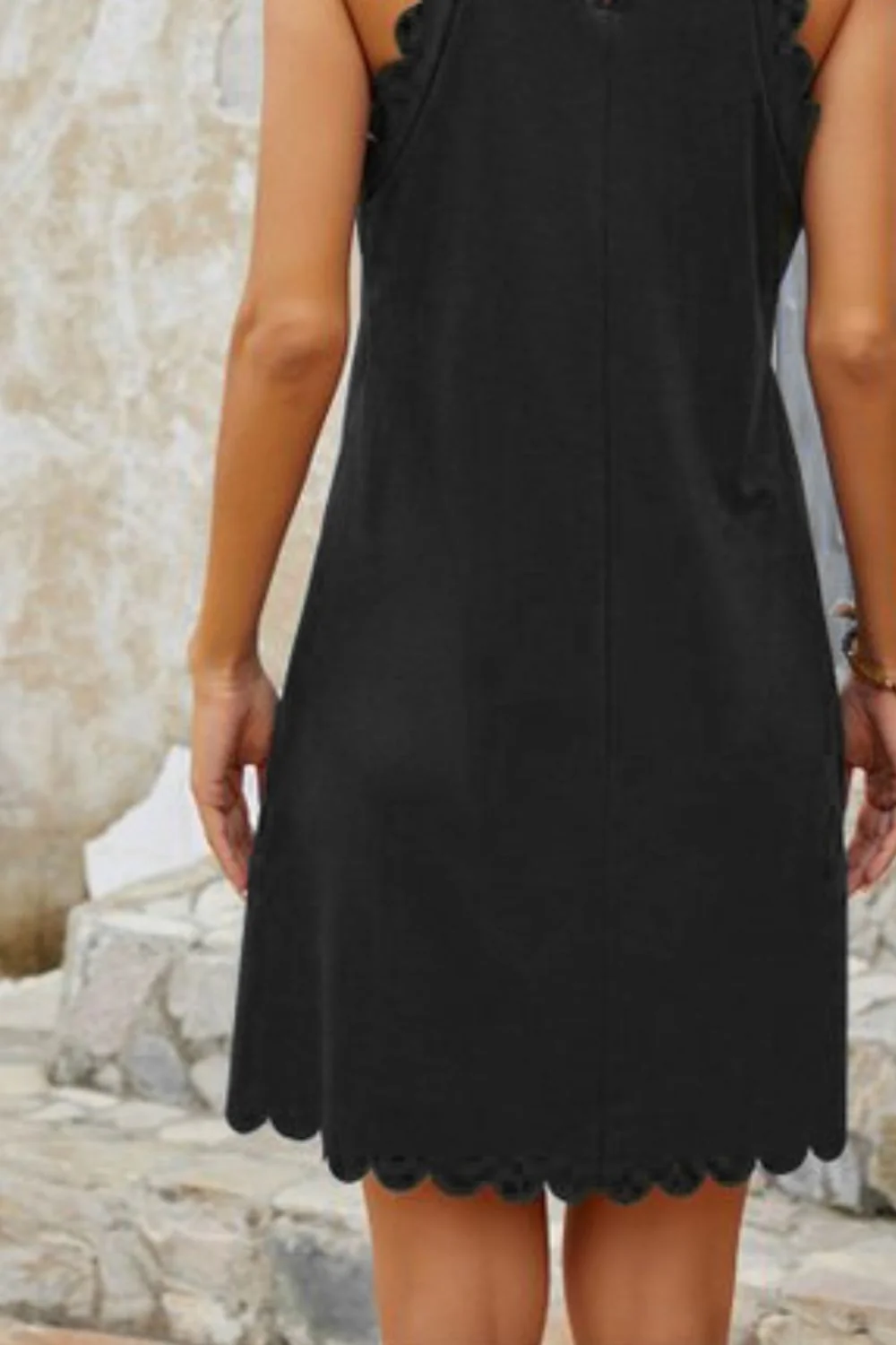 Mock Neck Sleeveless Mini Dress - Image 6
