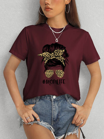 MOMLIFE Round Neck Short Sleeve T-Shirt - Image 3