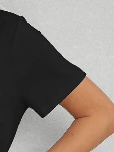 Moon Graphic Round Neck Short Sleeve T-Shirt - Image 3