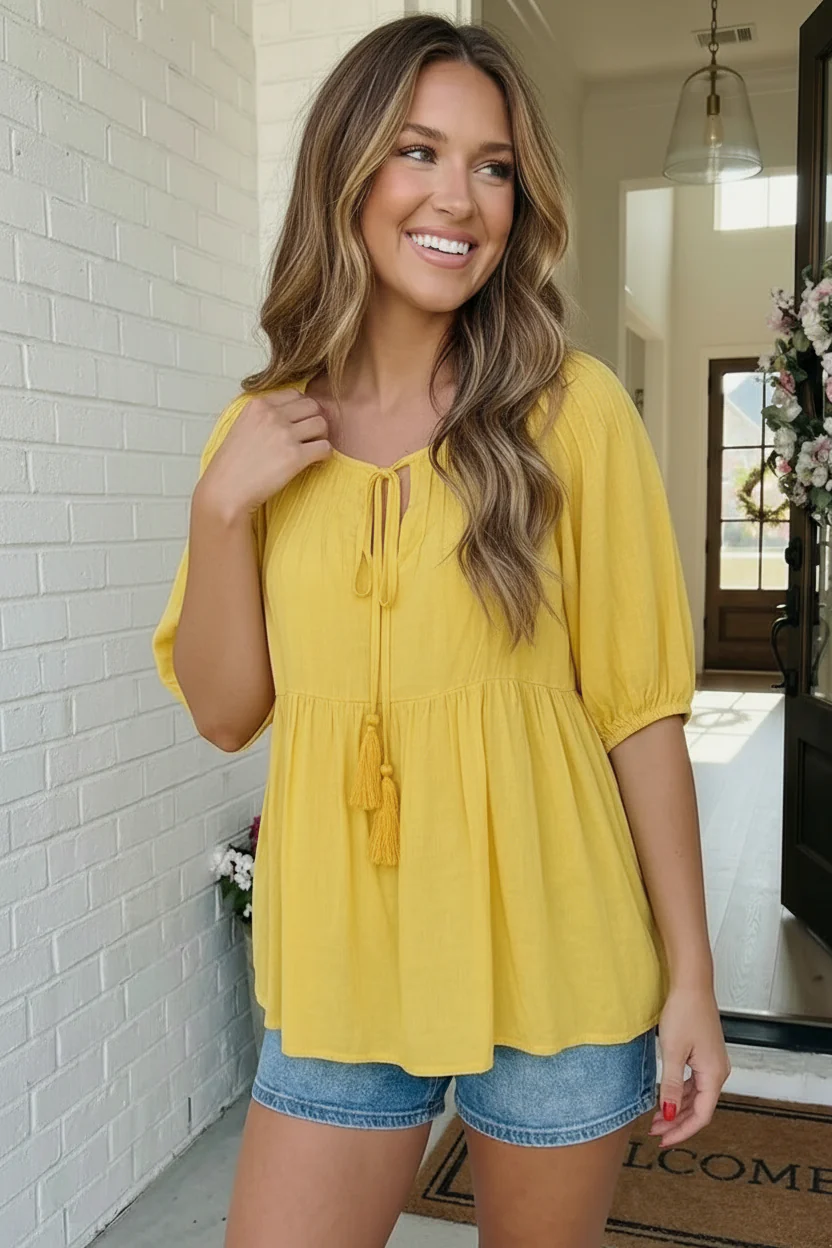 The Bee's Knees Yellow Peplum - Image 8