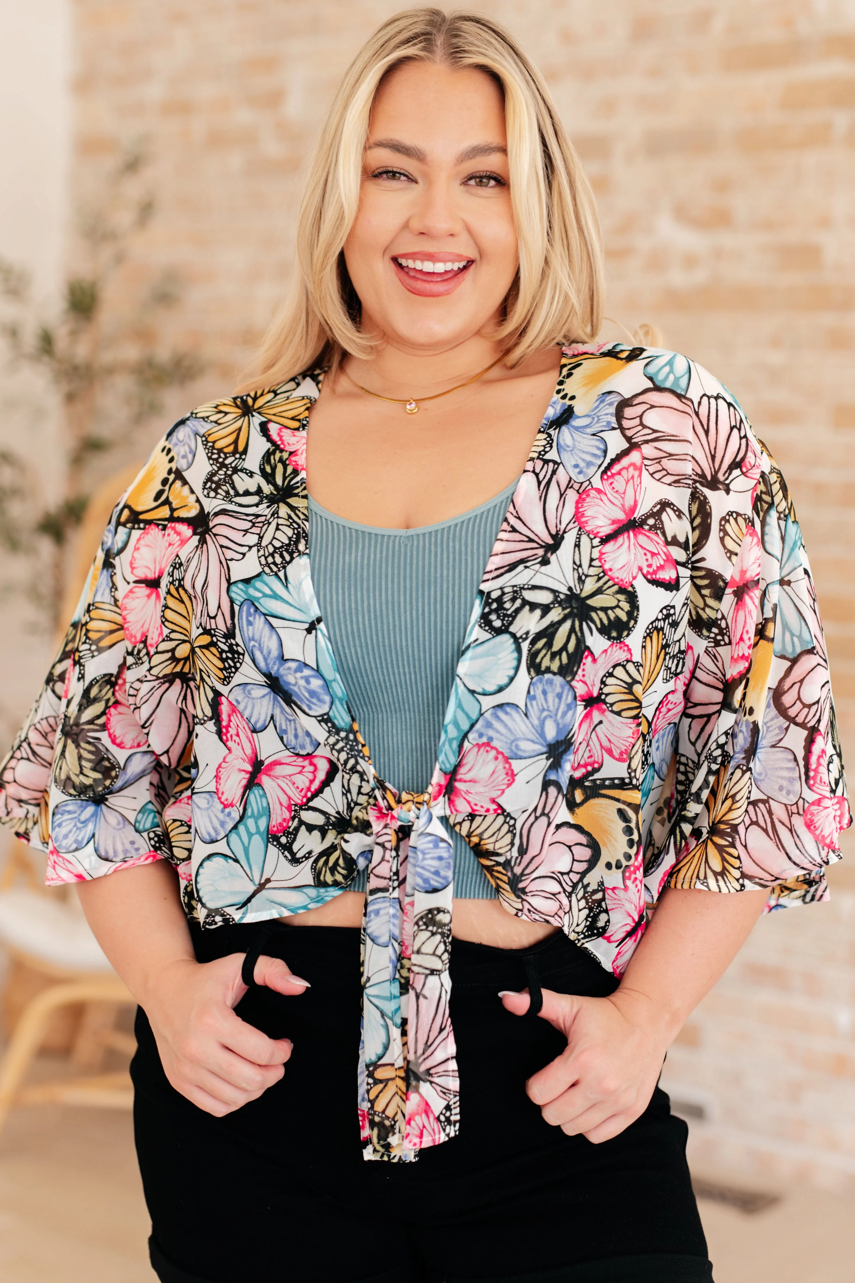My Darling Valentina Front Tie Blouse - Image 2