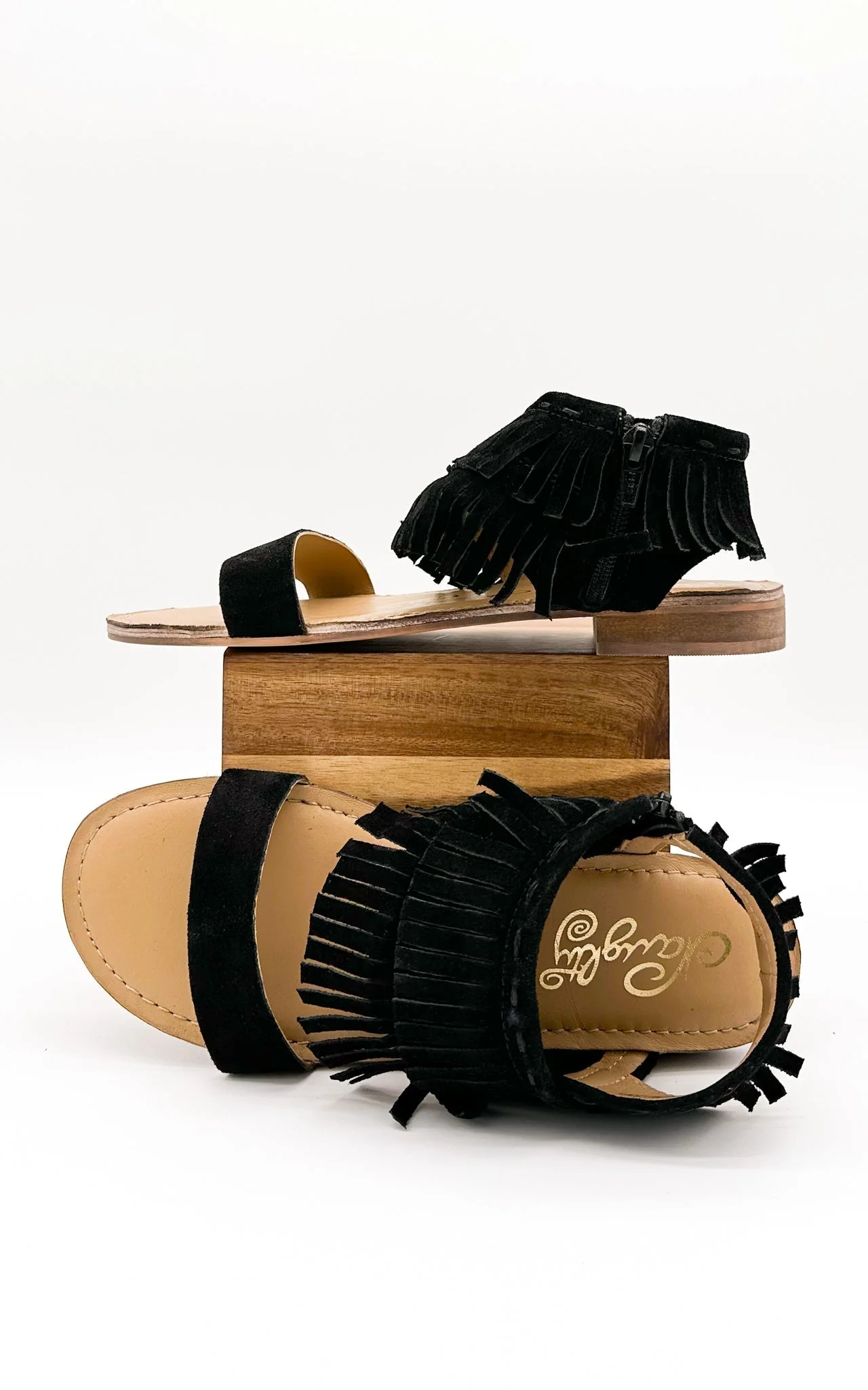 Fringe Star Sandal in Black - Image 4