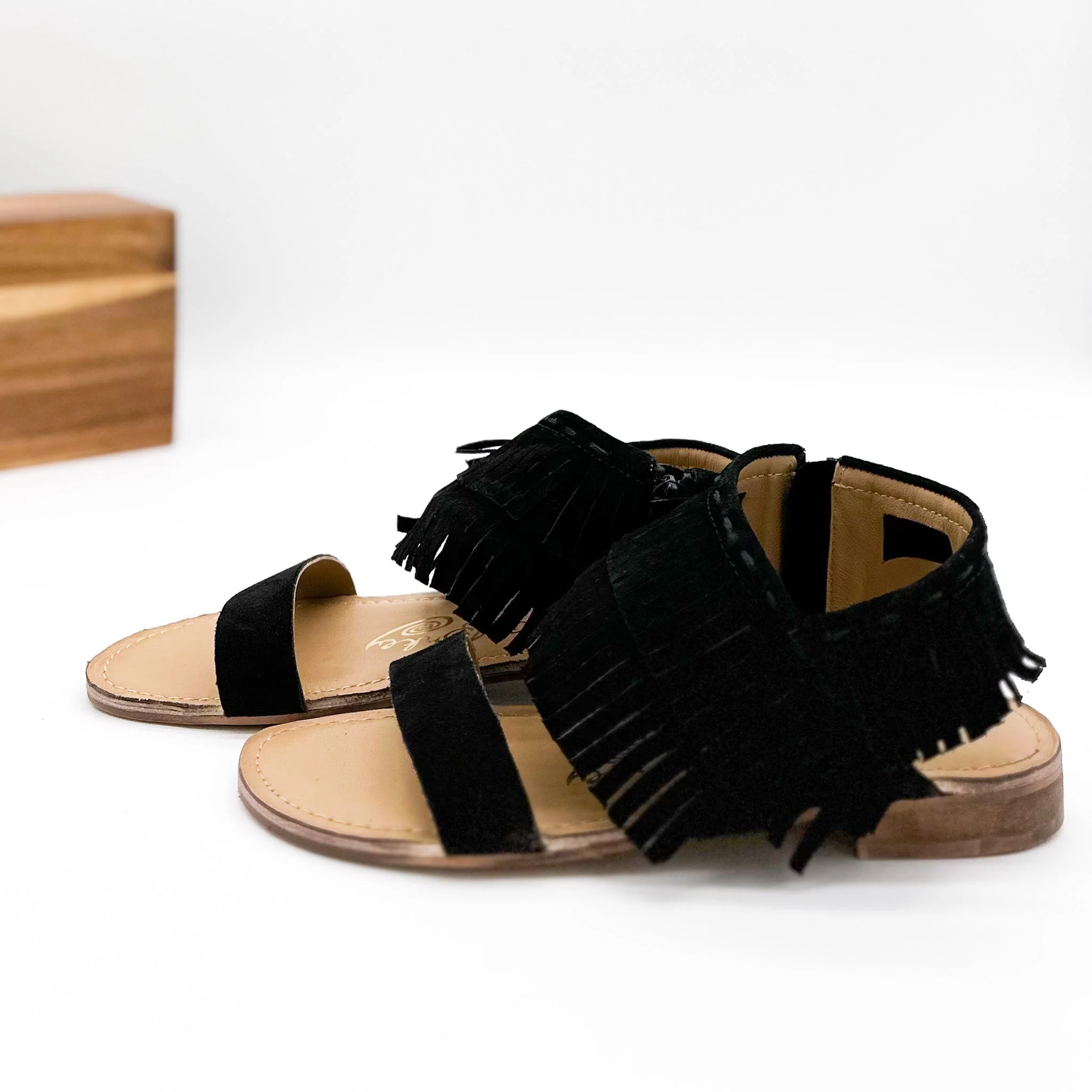 Fringe Star Sandal in Black - Image 6