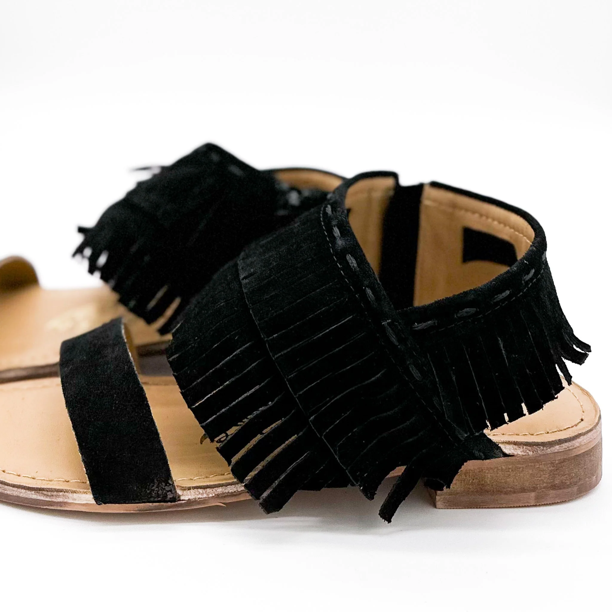 Fringe Star Sandal in Black - Image 7