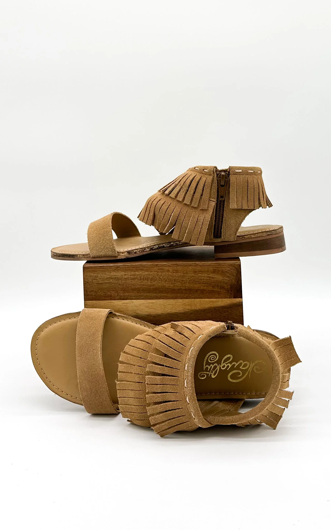 Fringe Star Sandal in Tan - Image 5