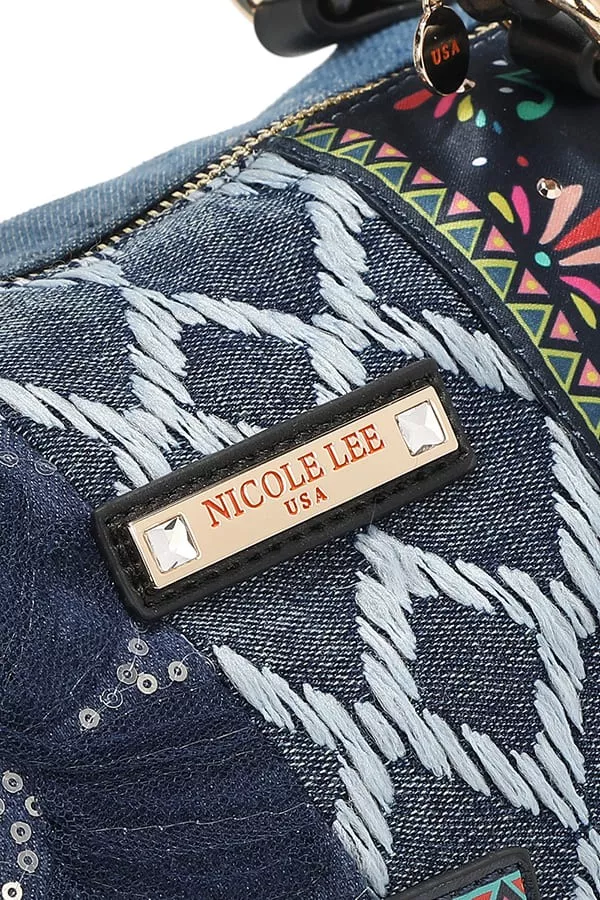Nicole Lee USA Bosque De Amor Denim Boston Bag - Image 10