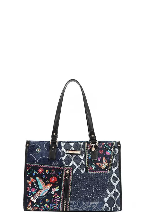 Nicole Lee USA Bosque de Amor Denim Tote Bag - Image 2