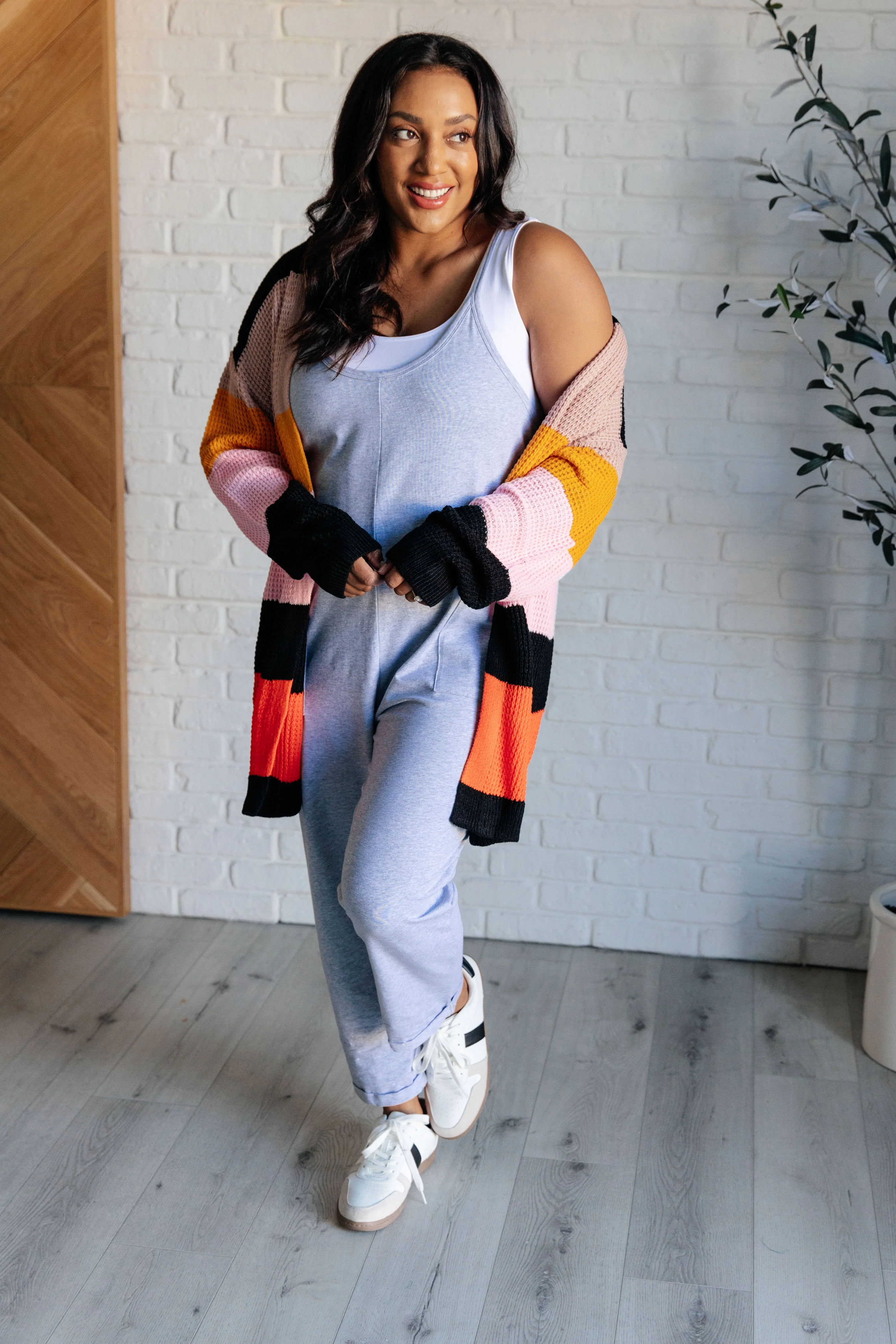 Not Quite Sure Striped Open Front Cardigan - Image 4