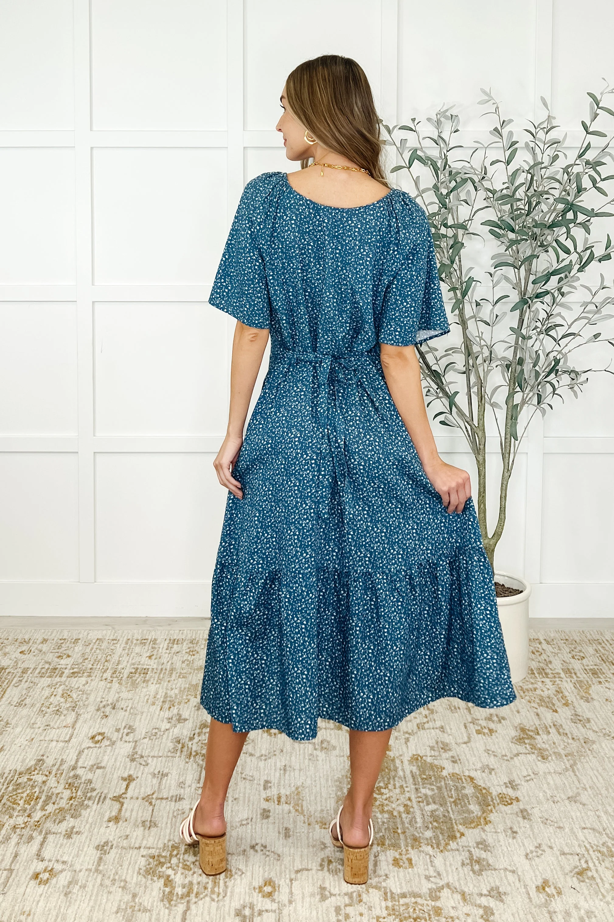 Olive Dress in Blue Vineyard - Image 4