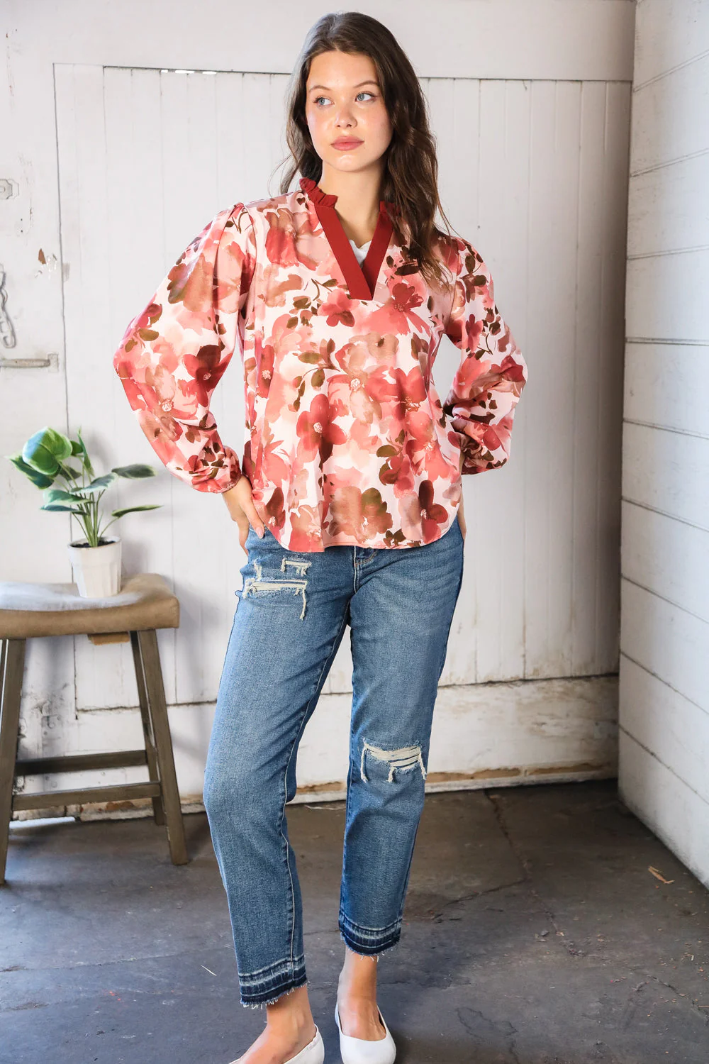 On Blossom Lane Floral Blouse - Image 4