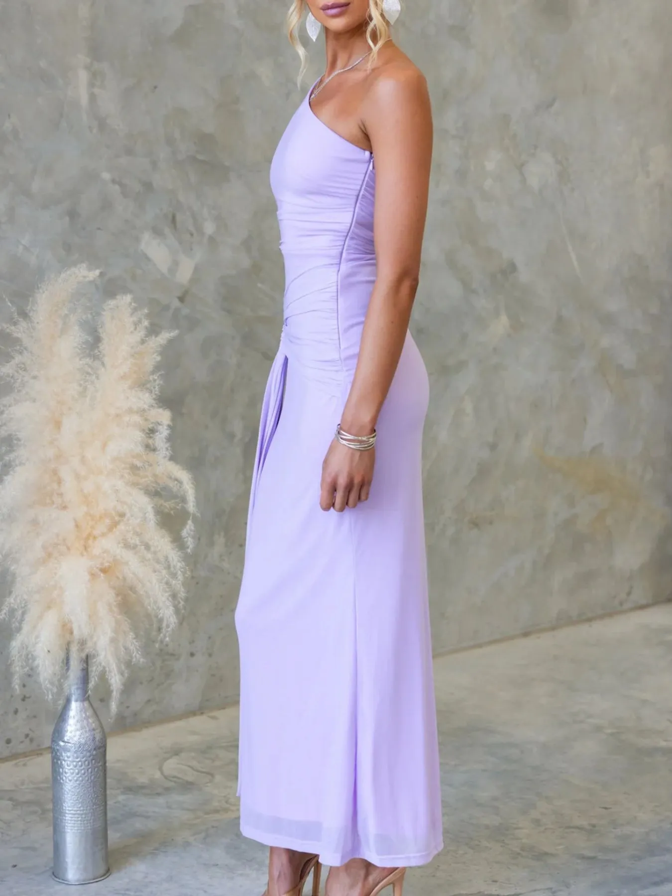 One-Shoulder Cutout Bodycon Maxi Dress - Image 16