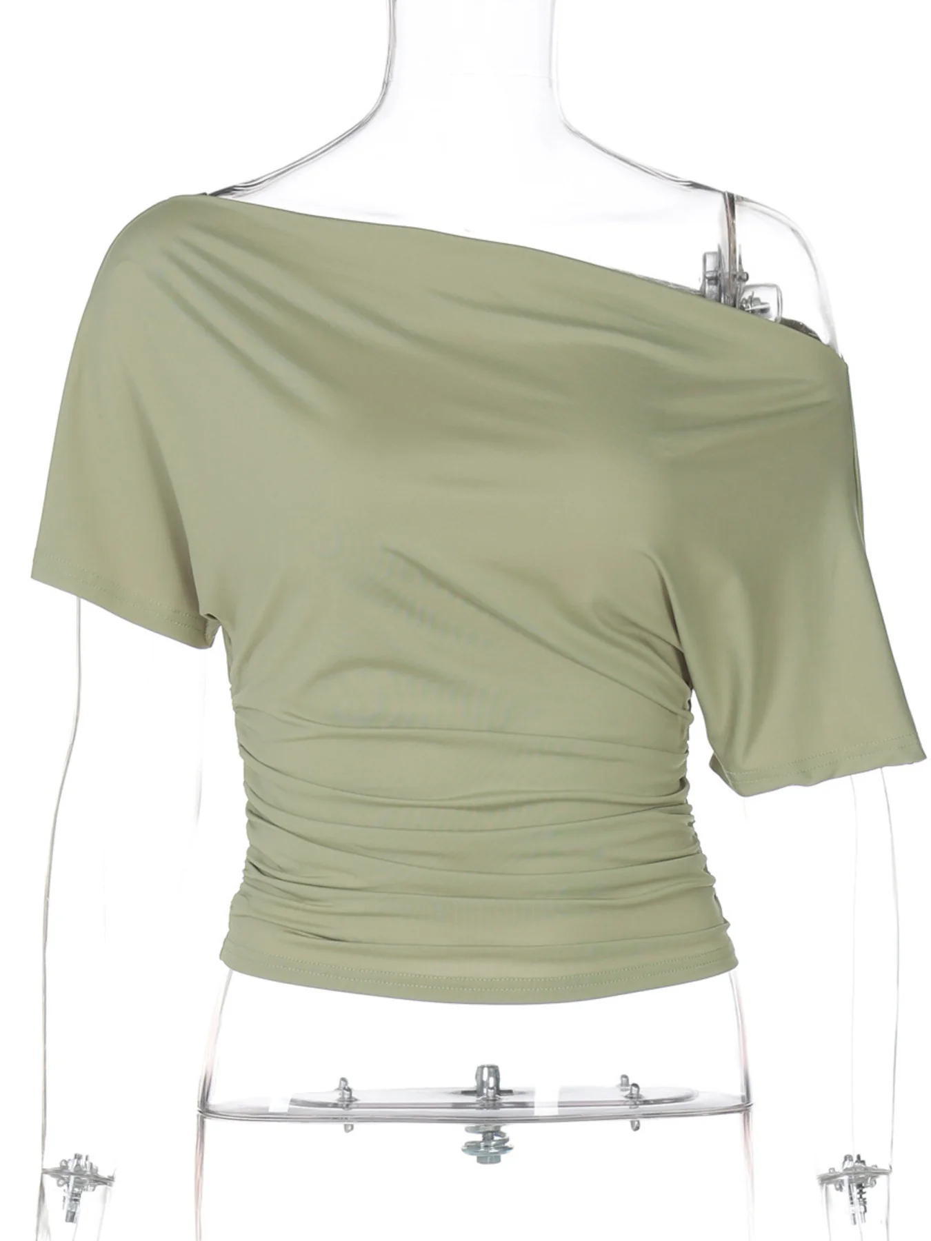 One Shoulder Short Sleeve T-Shirt - Image 10