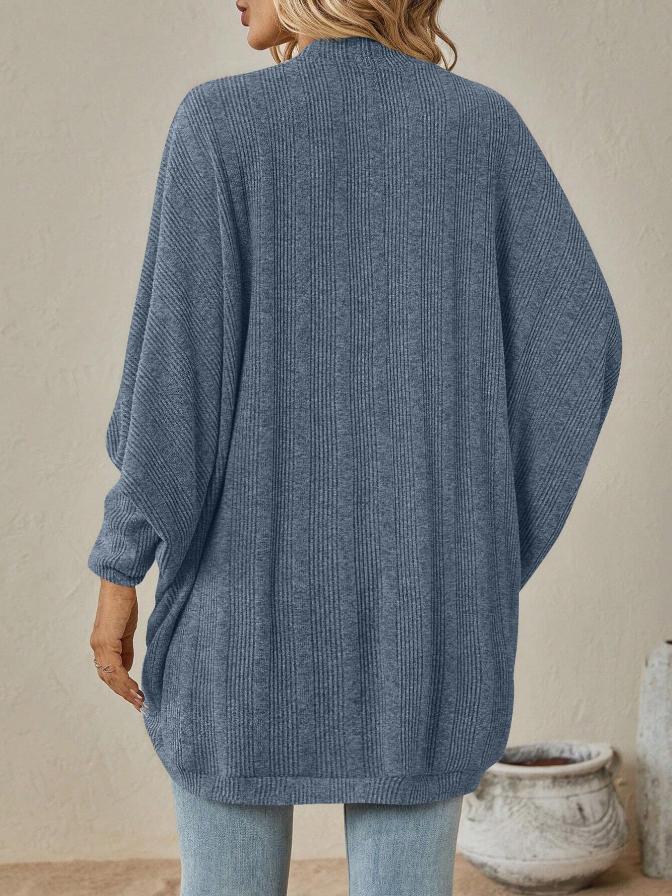 Open Front Batwing Sleeve Cardigan - Image 13