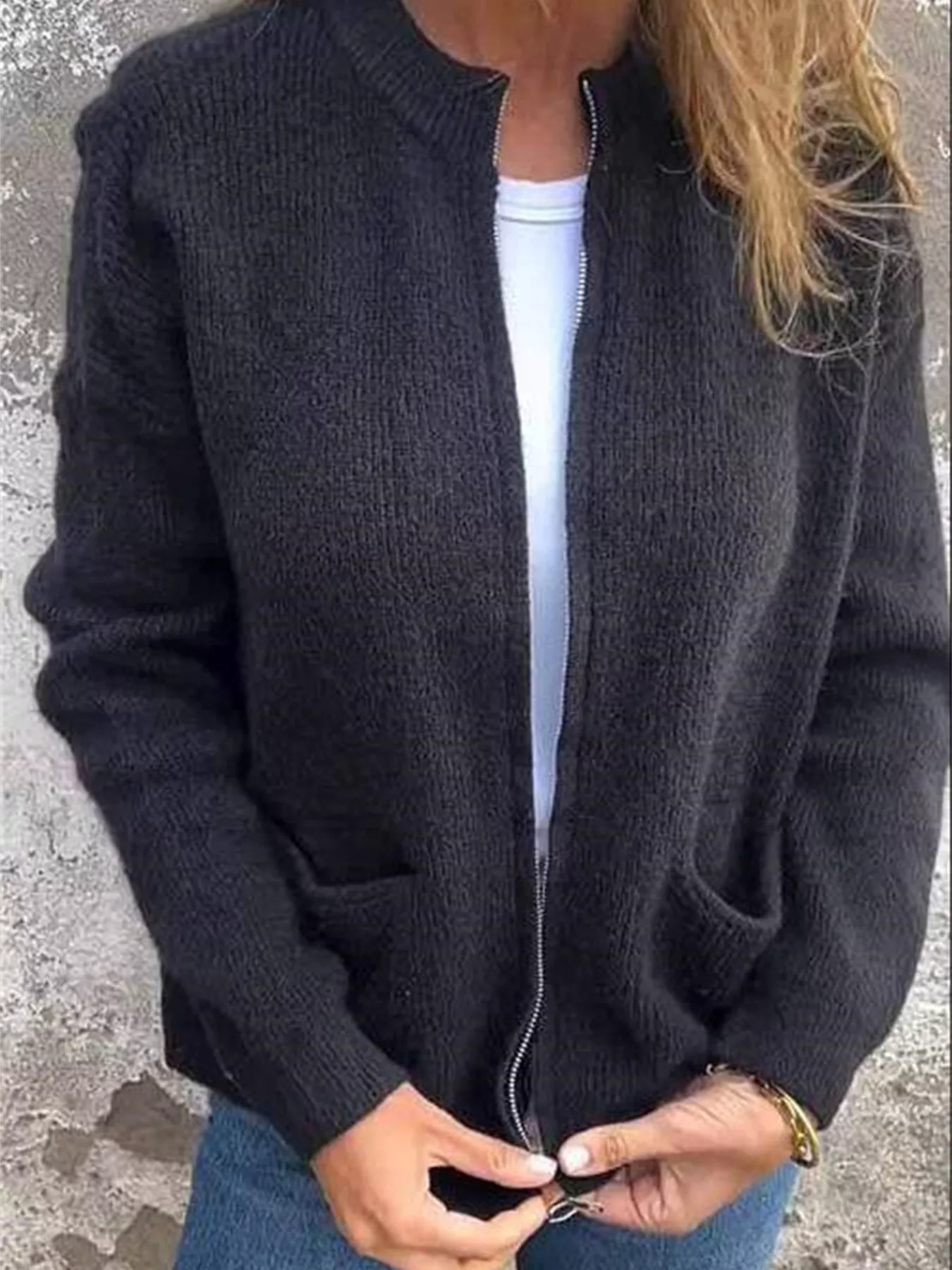 Open Front Drop Shoulder Cardigan - Image 8
