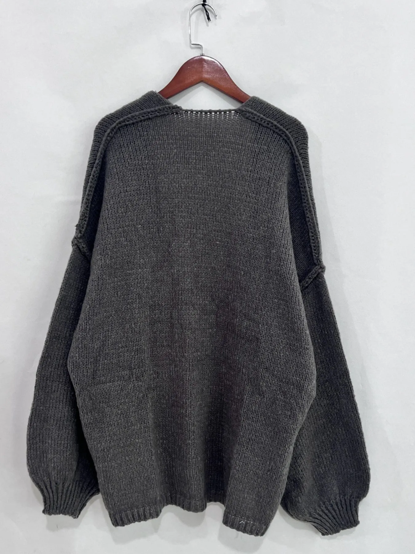 Open Front Dropped Shoulder Cardigan - Image 10