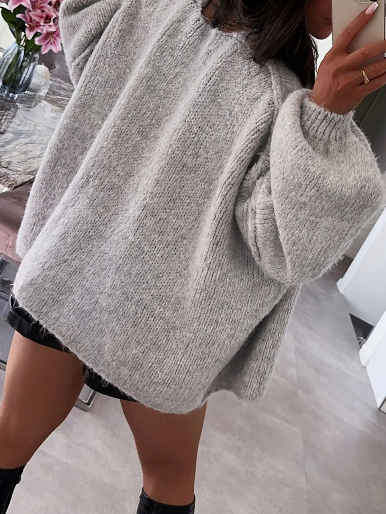 Open Front Dropped Shoulder Cardigan - Image 13