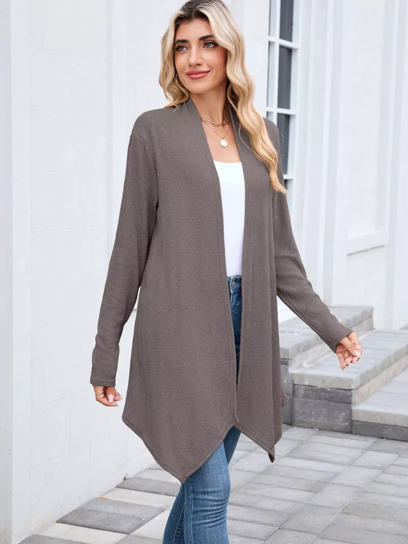 Open Front Long Cardigan - Image 26