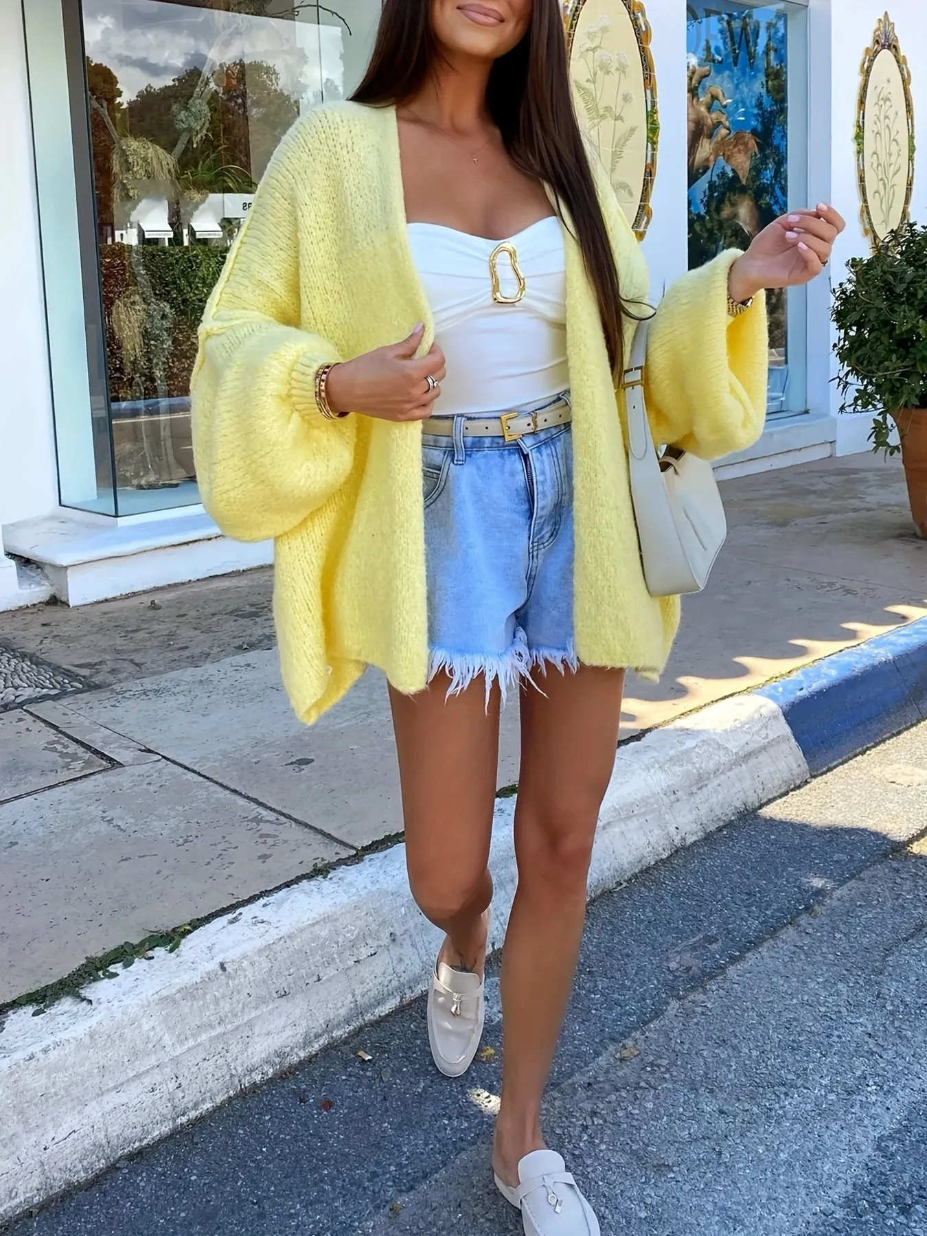 Open Front Long Sleeve Cardigan - Image 4