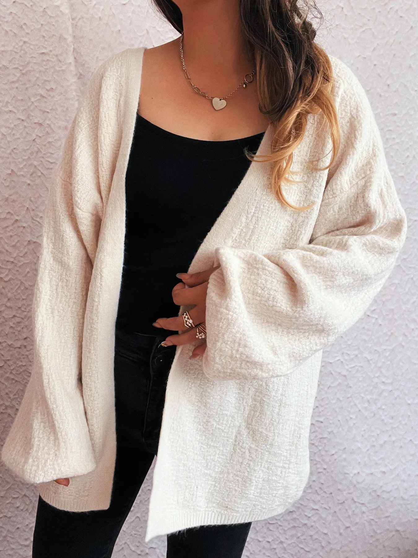 Open Front Long Sleeve Cardigan - Image 5