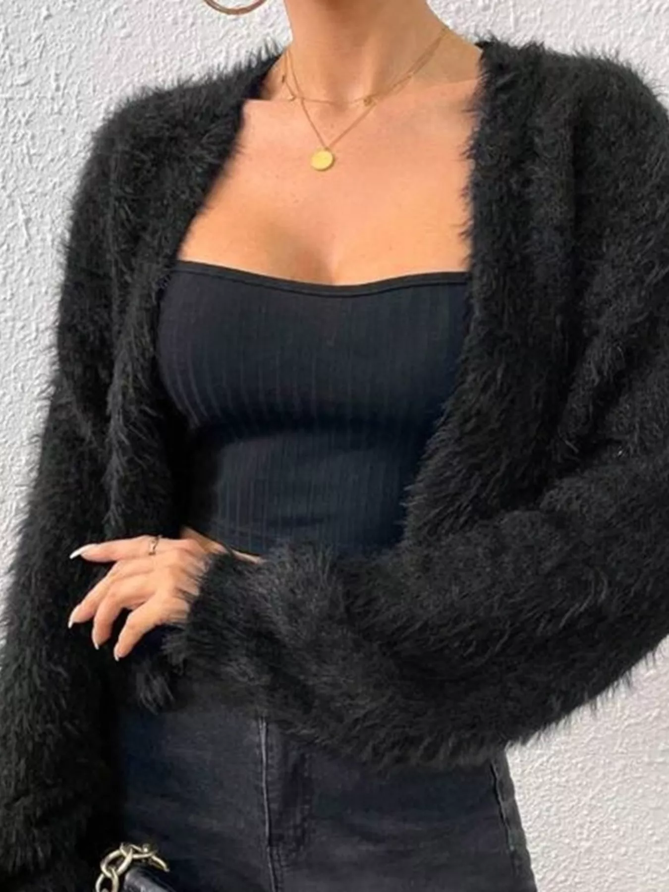 Open Front Long Sleeve Cardigan - Image 10