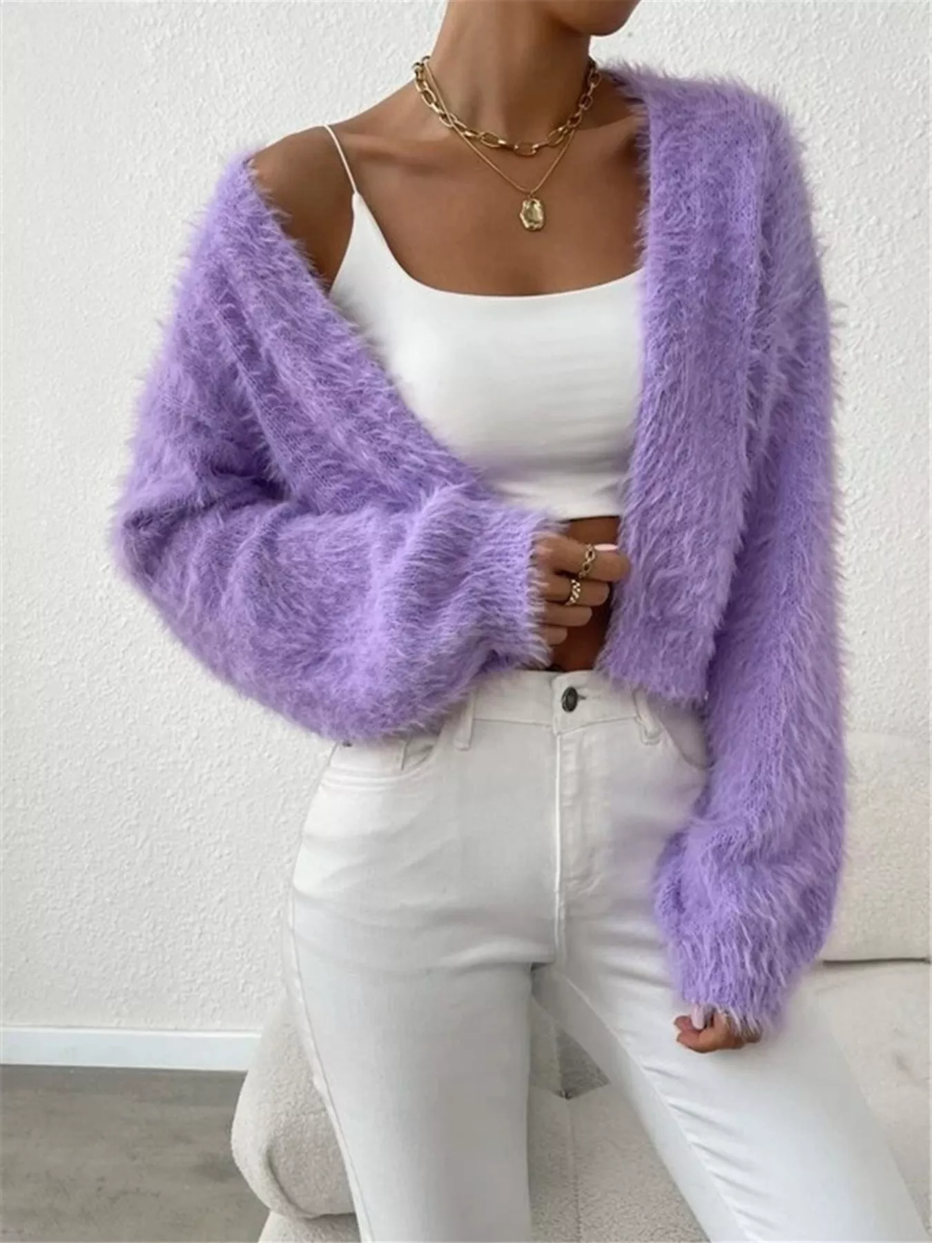 Open Front Long Sleeve Cardigan - Image 5