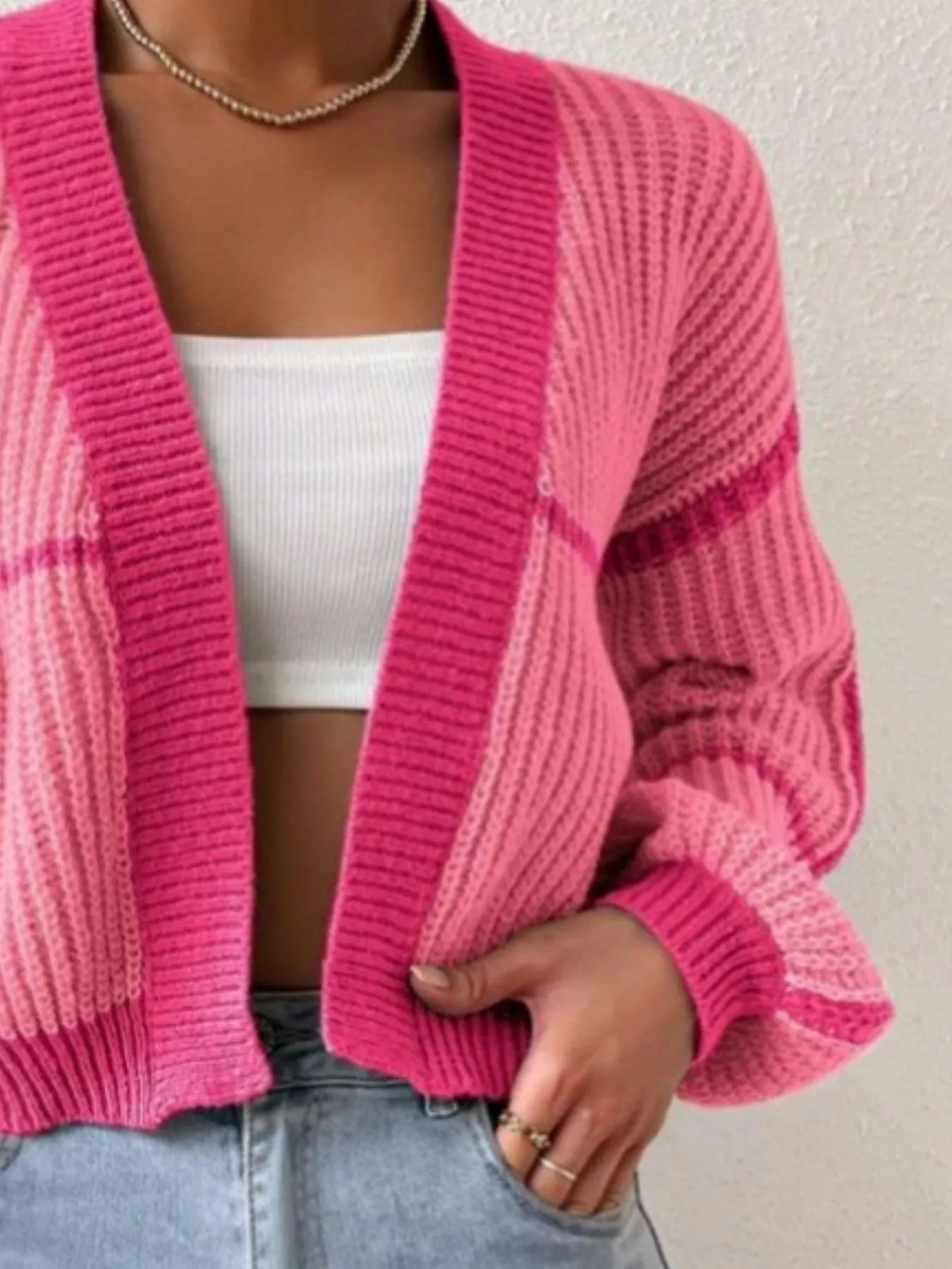 Open Front Long Sleeve Cardigan - Image 10