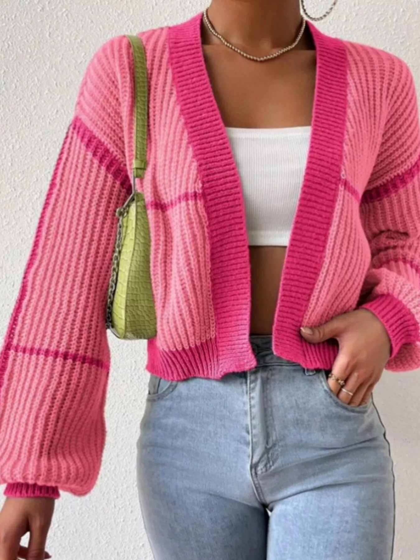 Open Front Long Sleeve Cardigan - Image 8