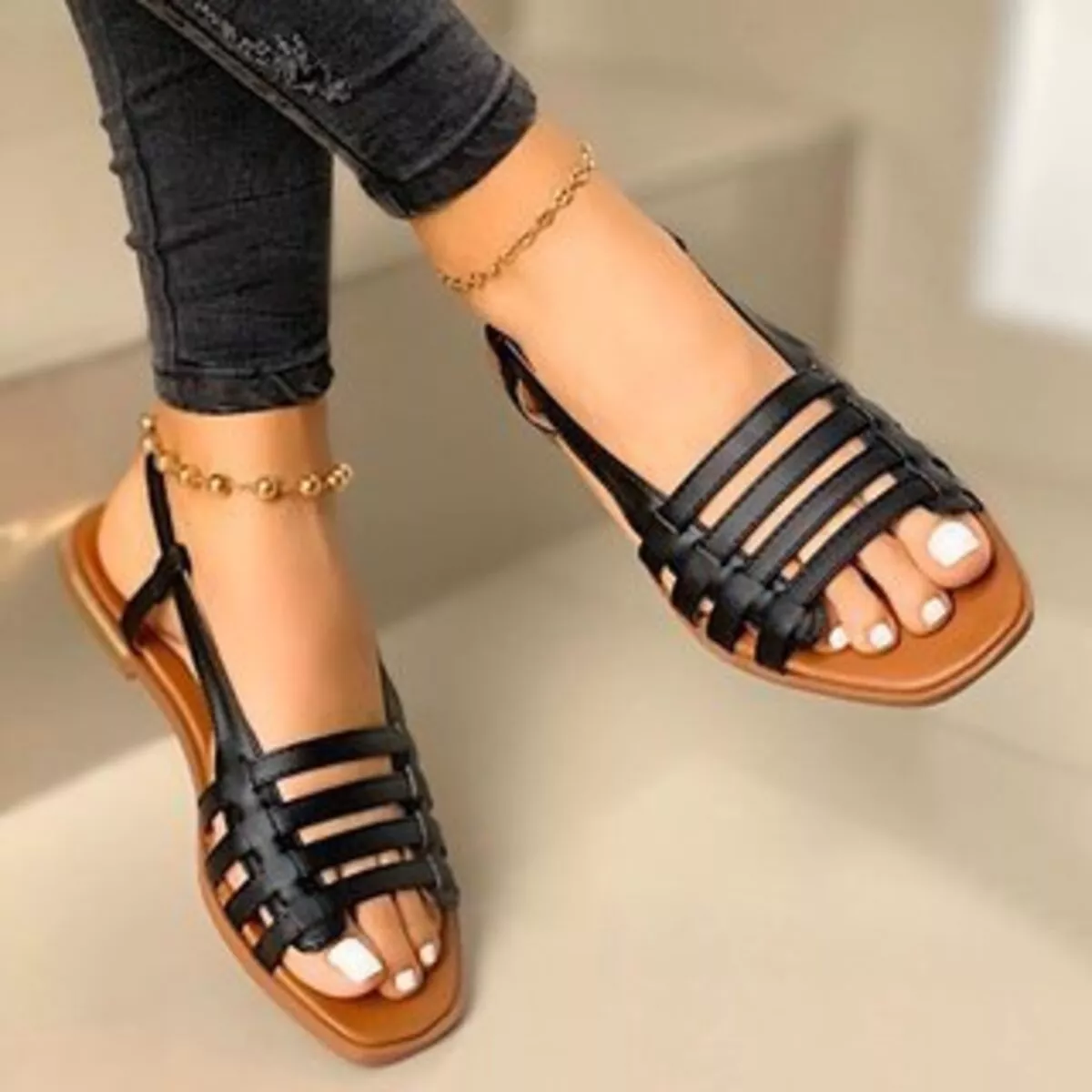 Open Toe Flats Sandals - Image 2
