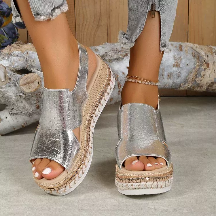Open Toe Wedge Sandals - Image 3