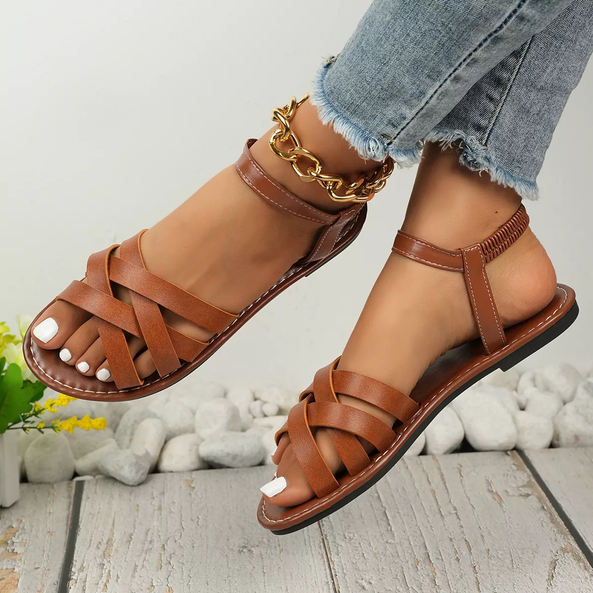Open Toe Woven Sandals - Image 9