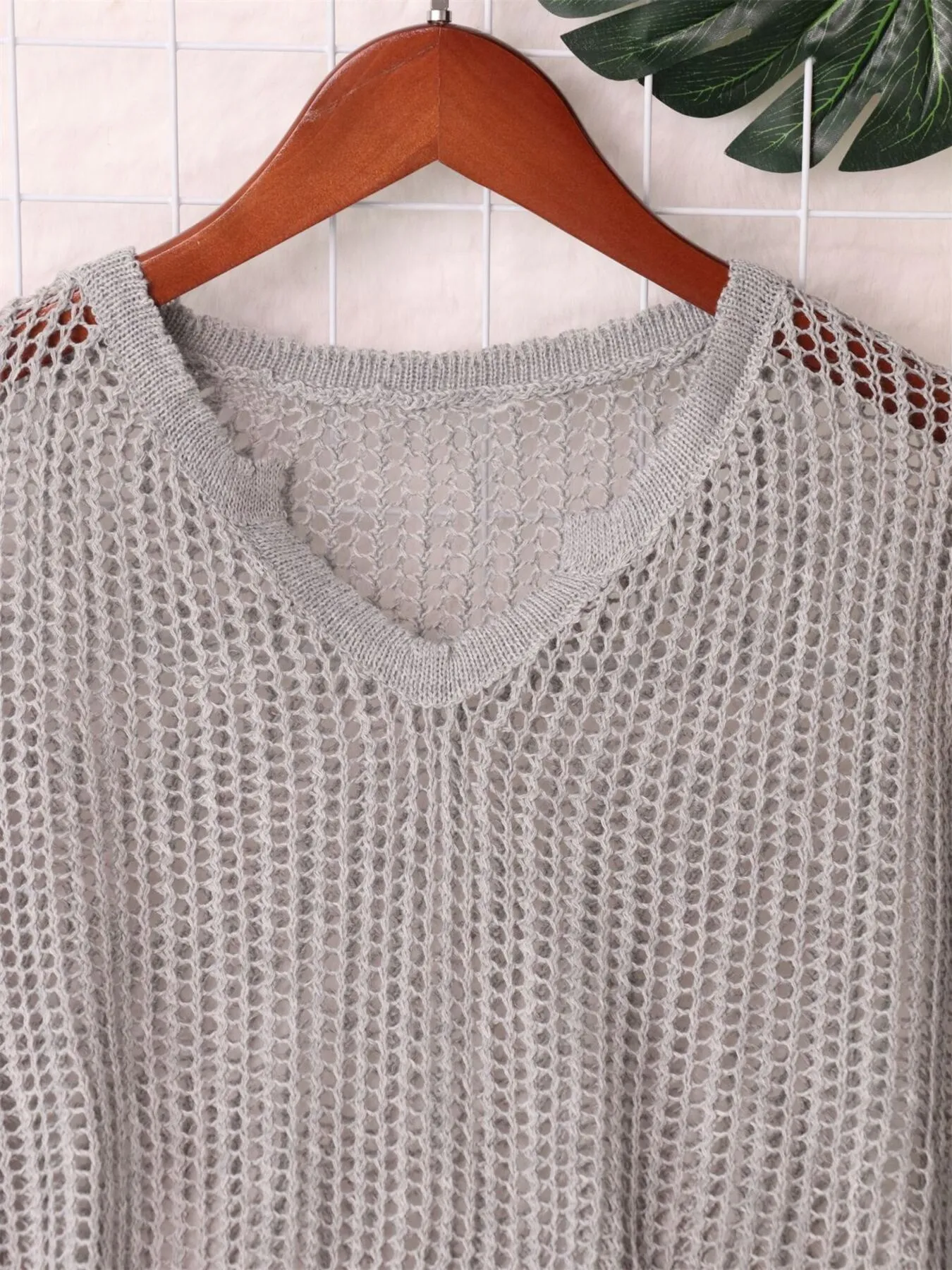 Openwork Relaxed Fit Knit Cover Up - Image 12